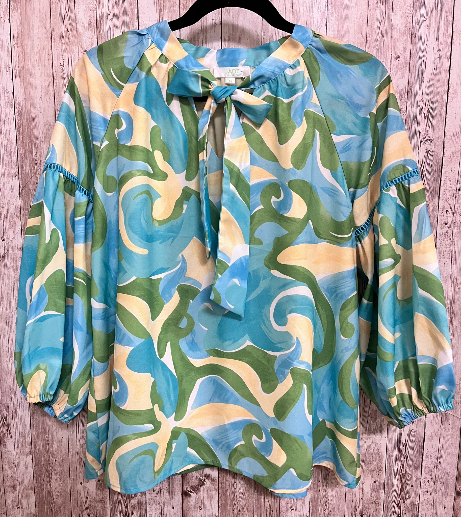 Size M JADE BLUE AND GREEN Top