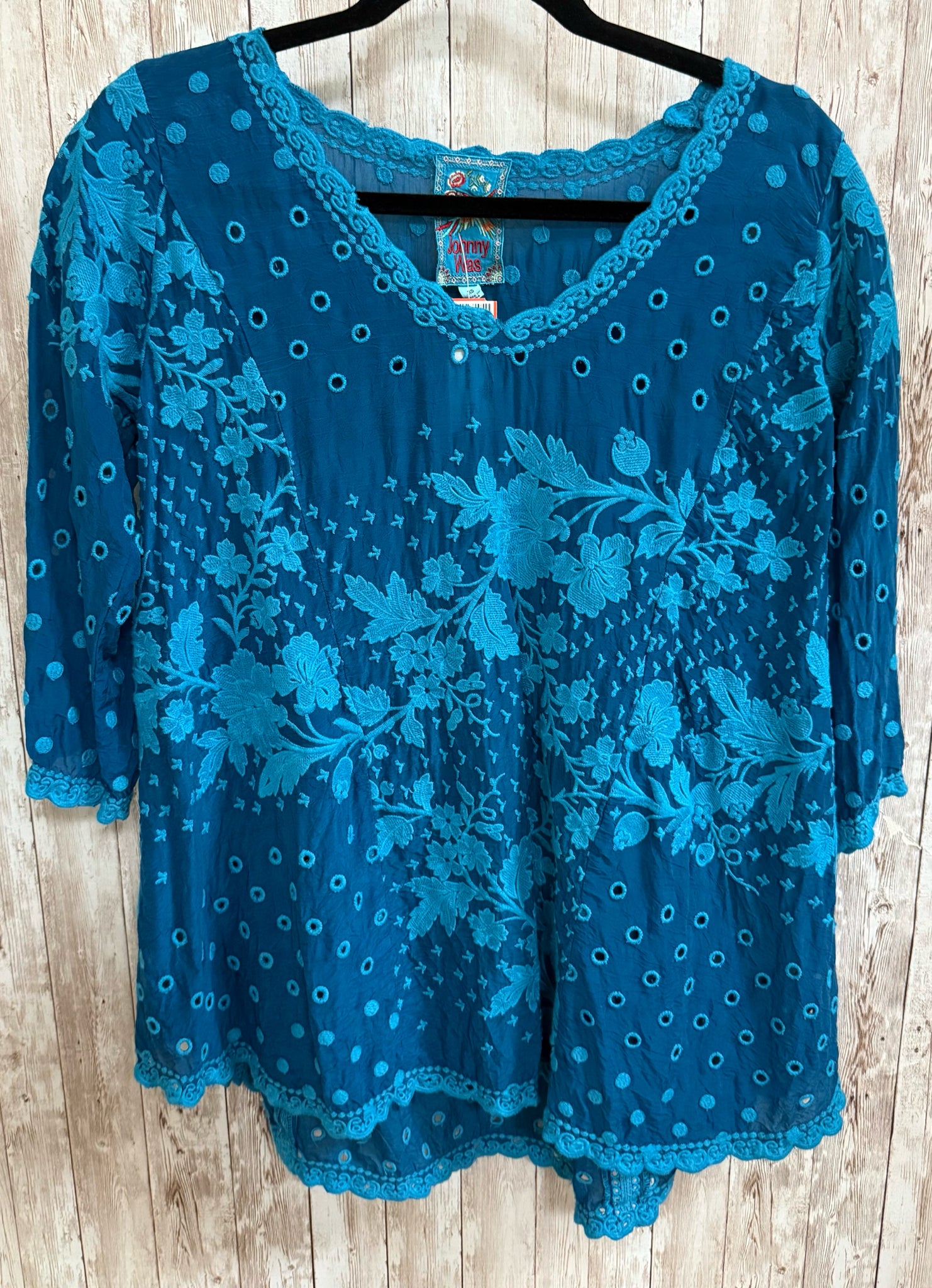 Size XS JOHNNY WAS Blue Top