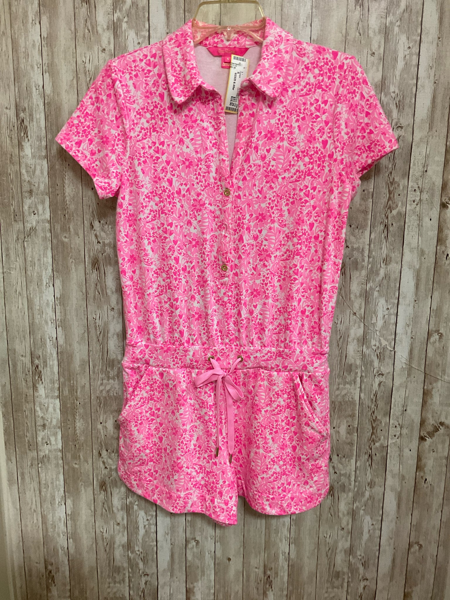 LILLY PULITZER Size S Pink Print Romper