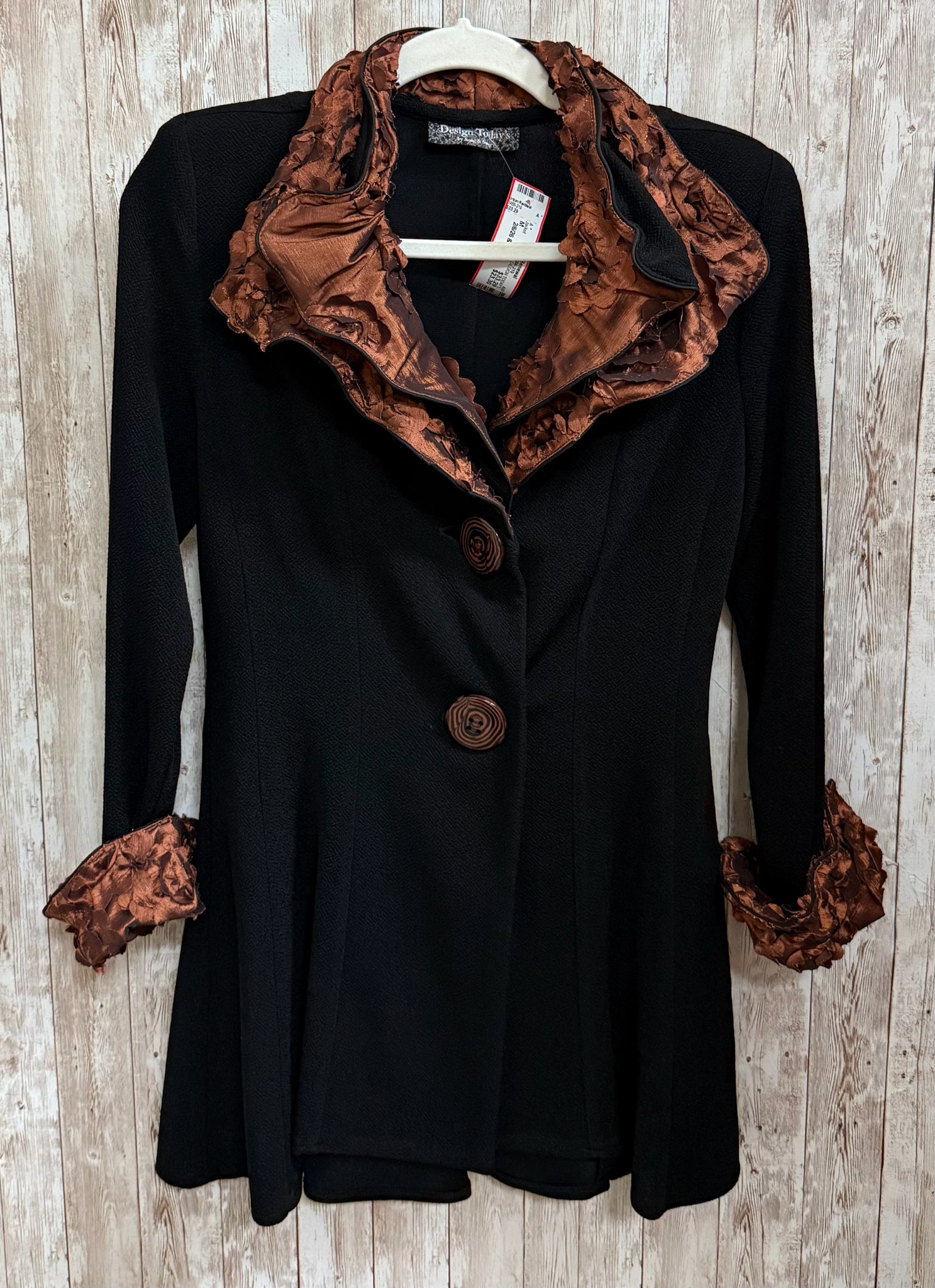 Size M DESIGN TODAY'S BLACK & RUST Jacket