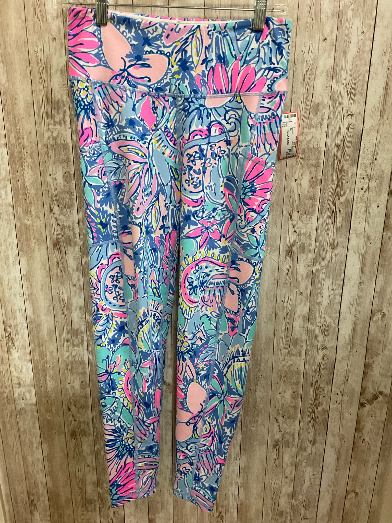 Size M LILLY PULITZER blue and pink Leggings