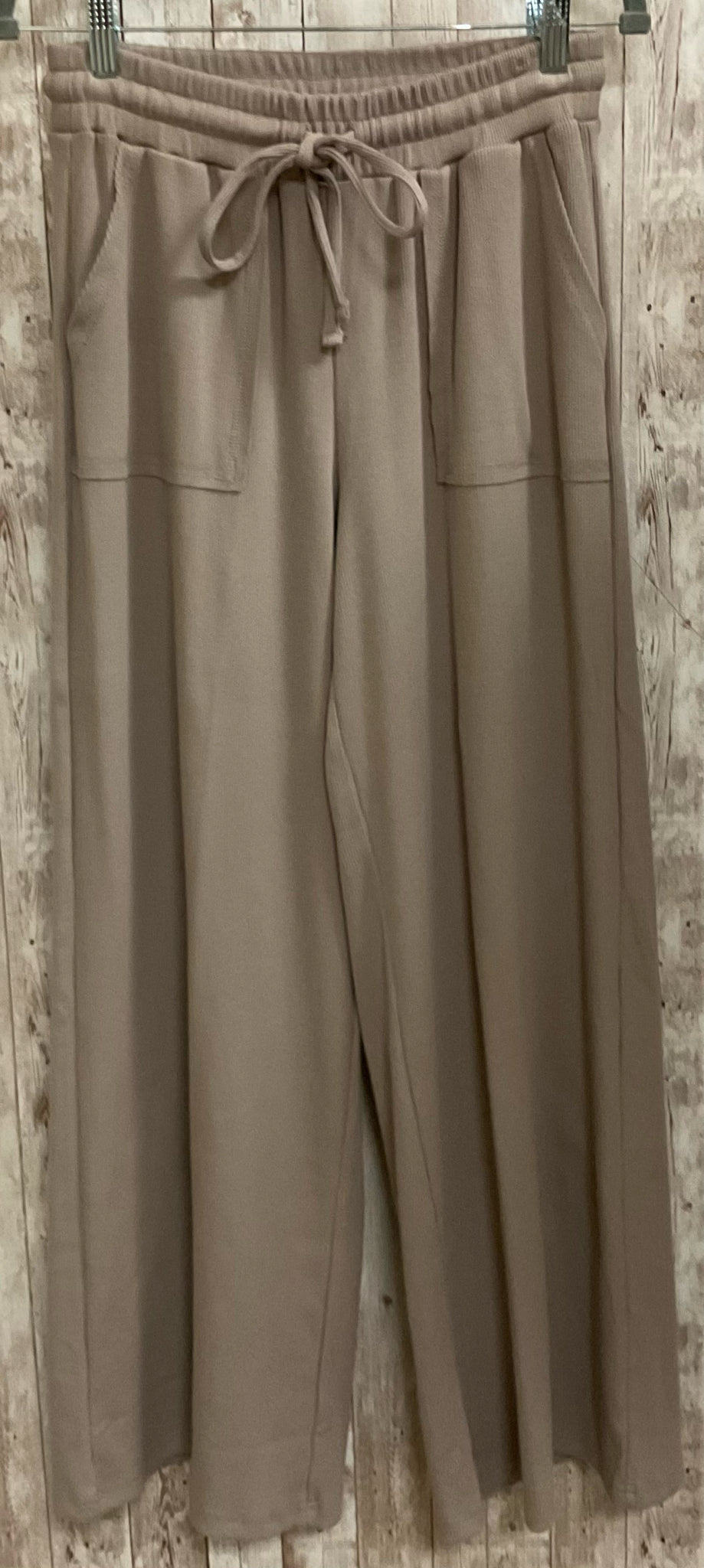 Size M ZENANA Brown 2 PC PANT SET