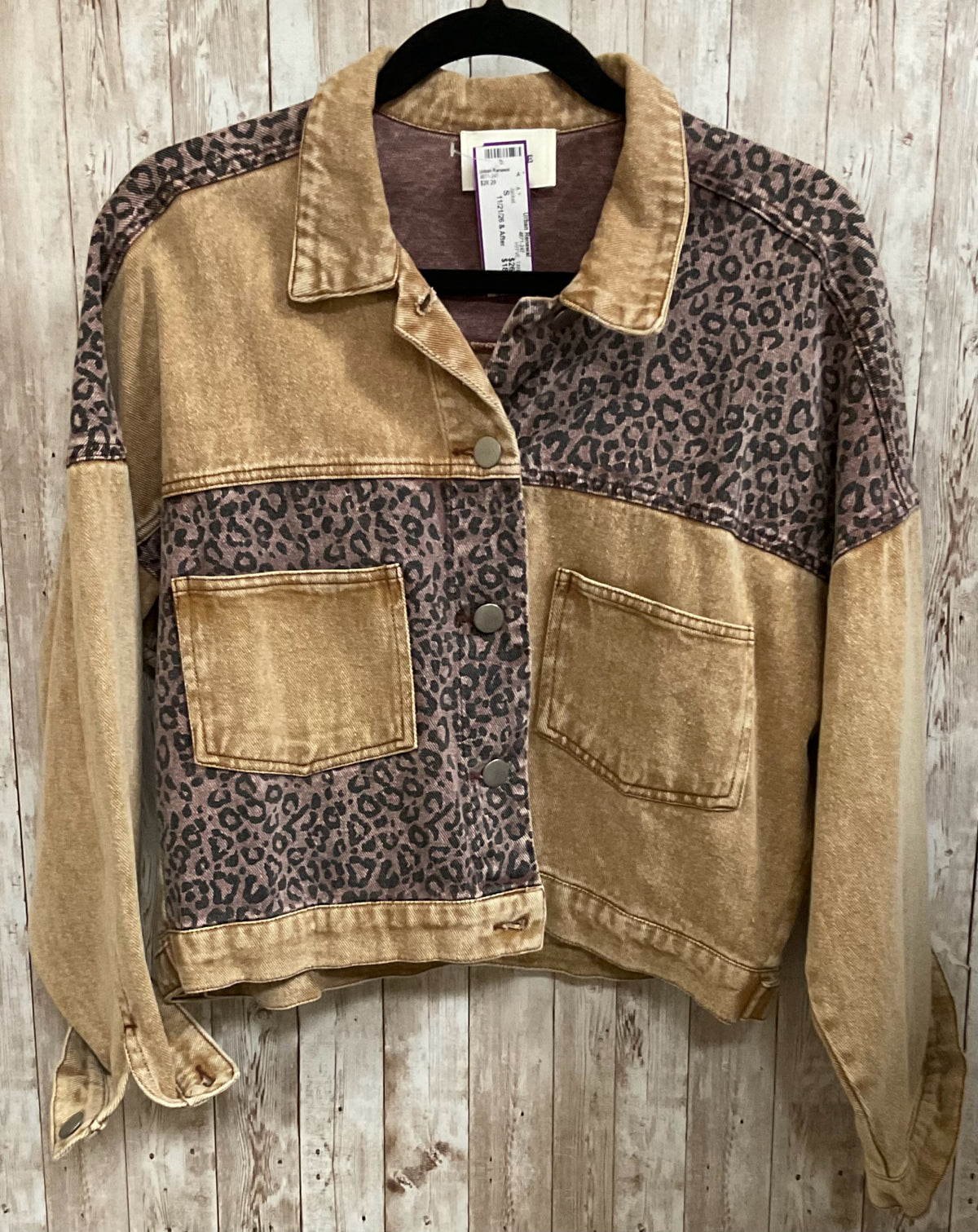 Size S HYFVE TAN AND ANIMAL Jacket