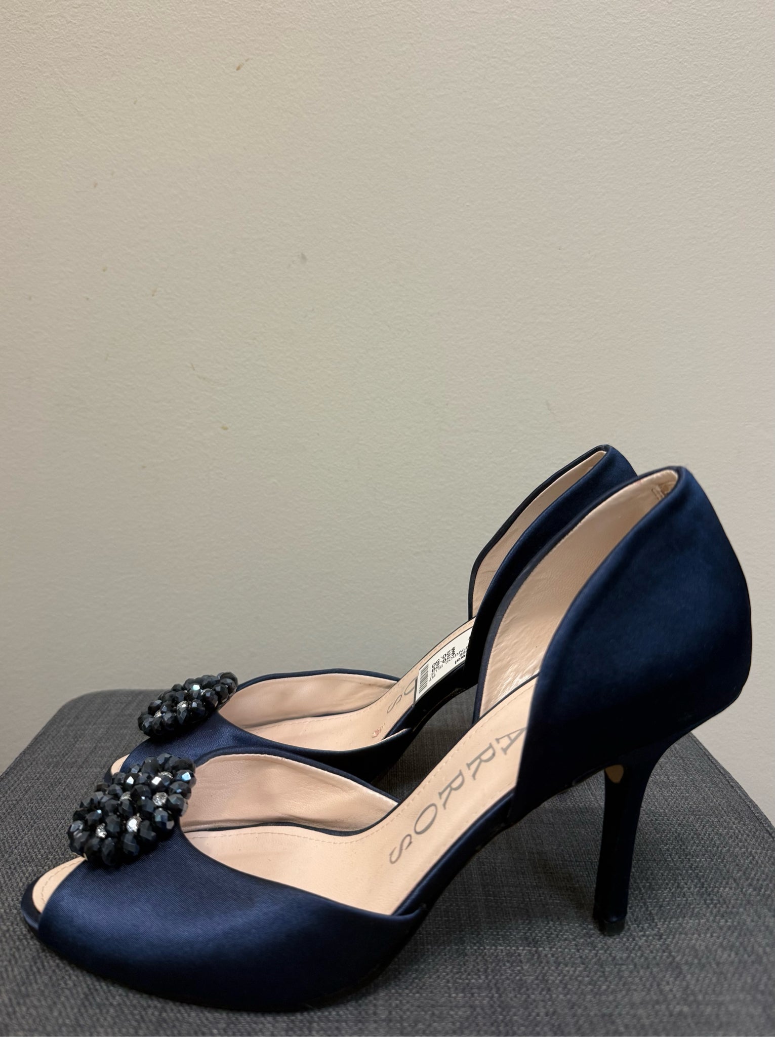 CAPARROS 10 BLUE SATIN SHOES