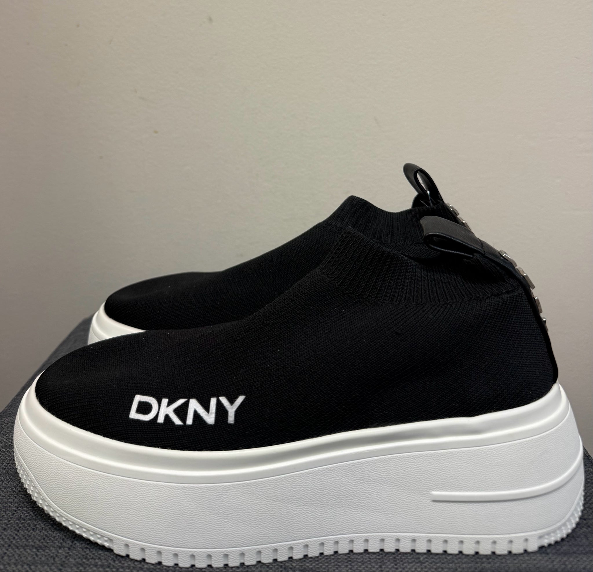 6 DKNY Black Sneakers