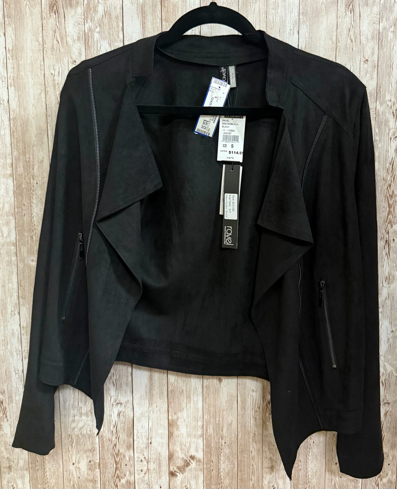 Size S RAVEL BLACK SUEDE Jacket