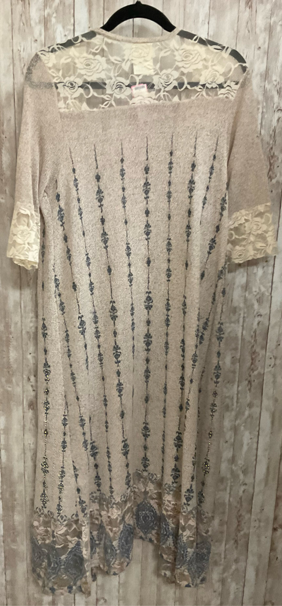 Size L VOCAL CREAM AND BLUE PRINT 2 PC Dress