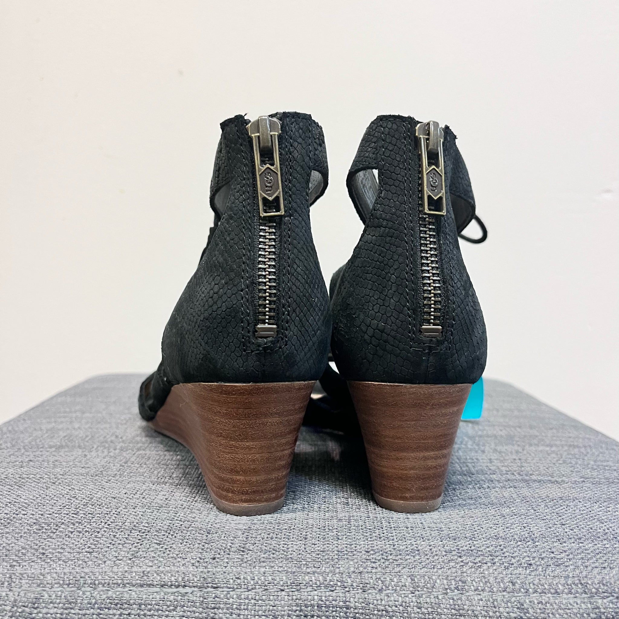 6 UGG Black Wedges