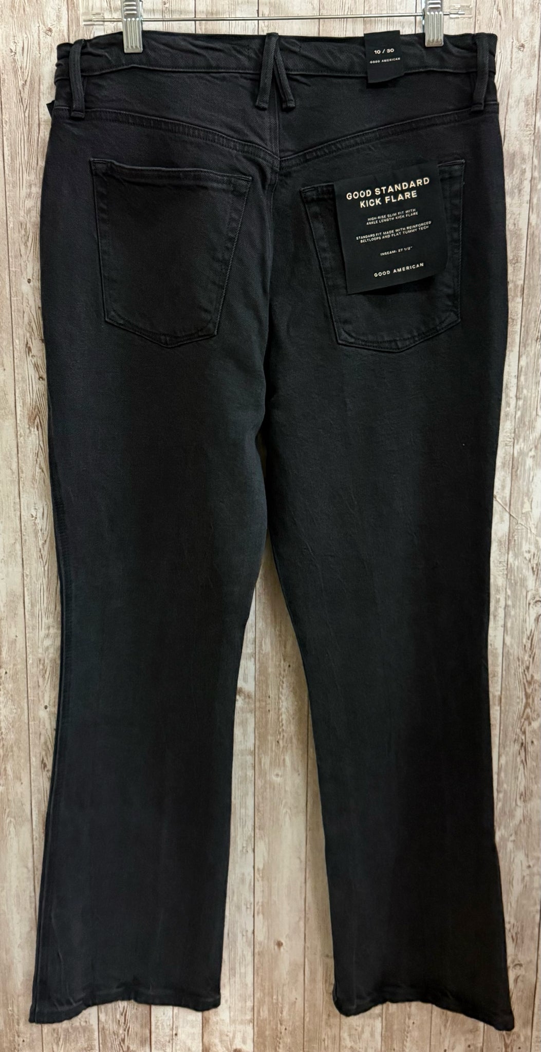 Size 10 GOOD AMERICAN Black Denim Pants
