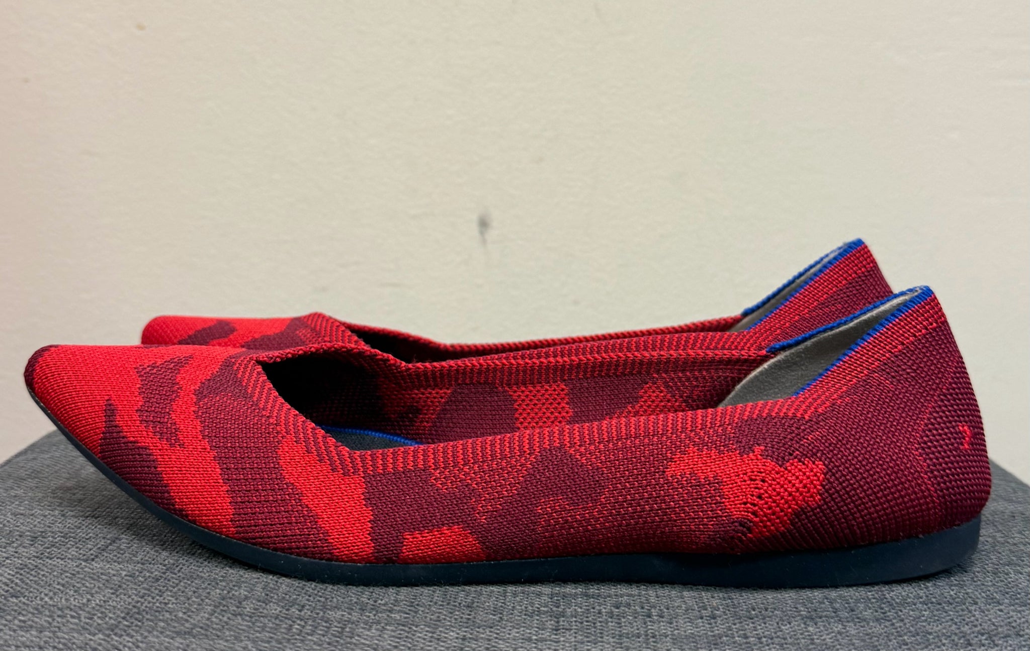7.5 ROTHY'S RED CAMO SHOES