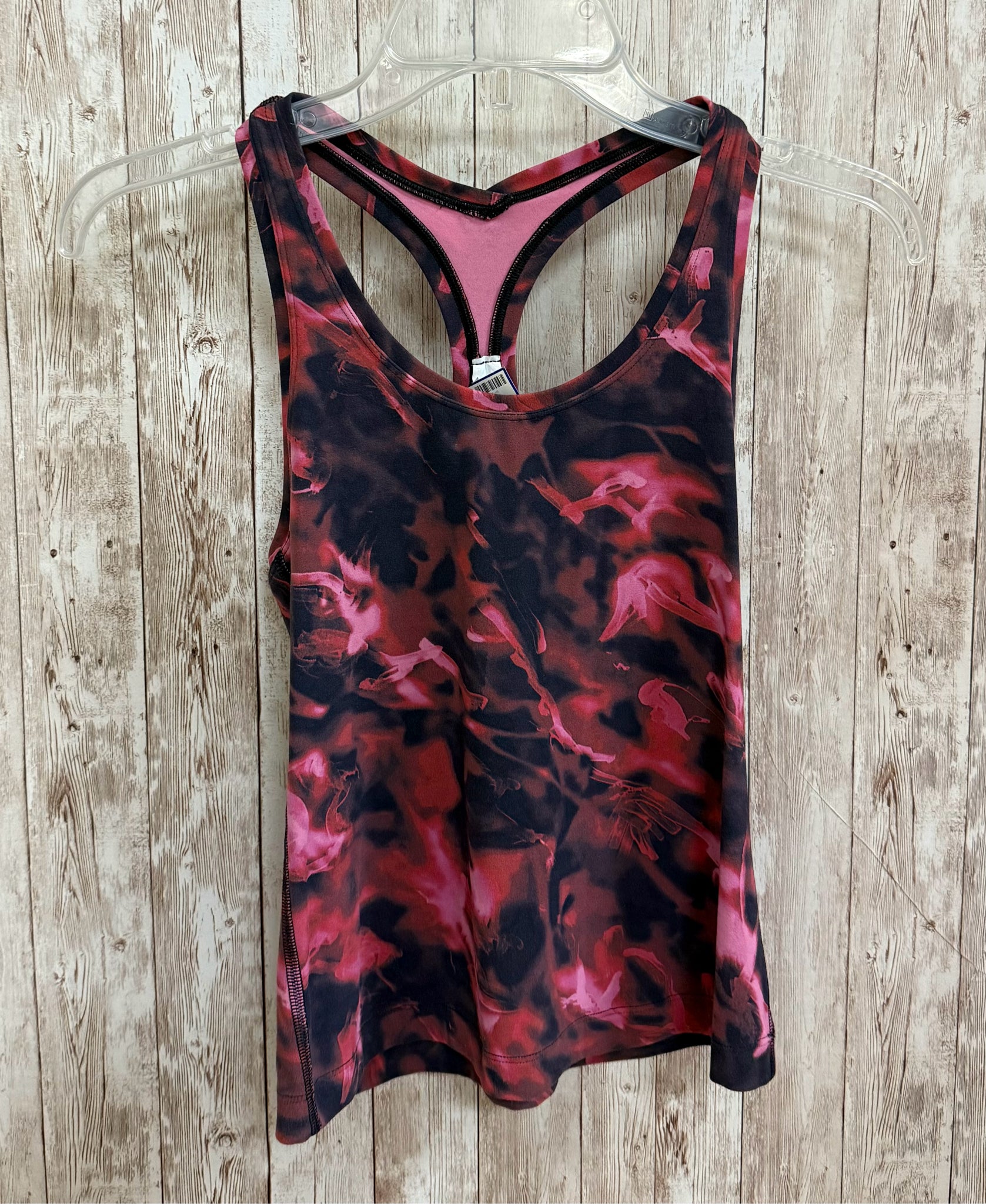 LULULEMON BLACK AND PINK PRINT Fitness top