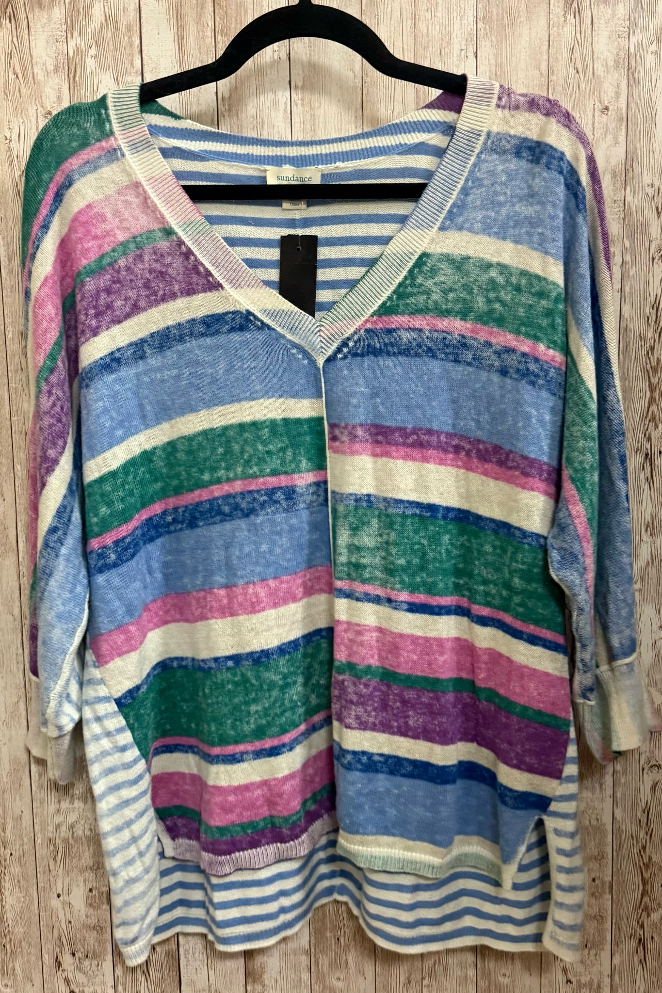 Size M SUNDANCE BLUE STRIPE Sweater