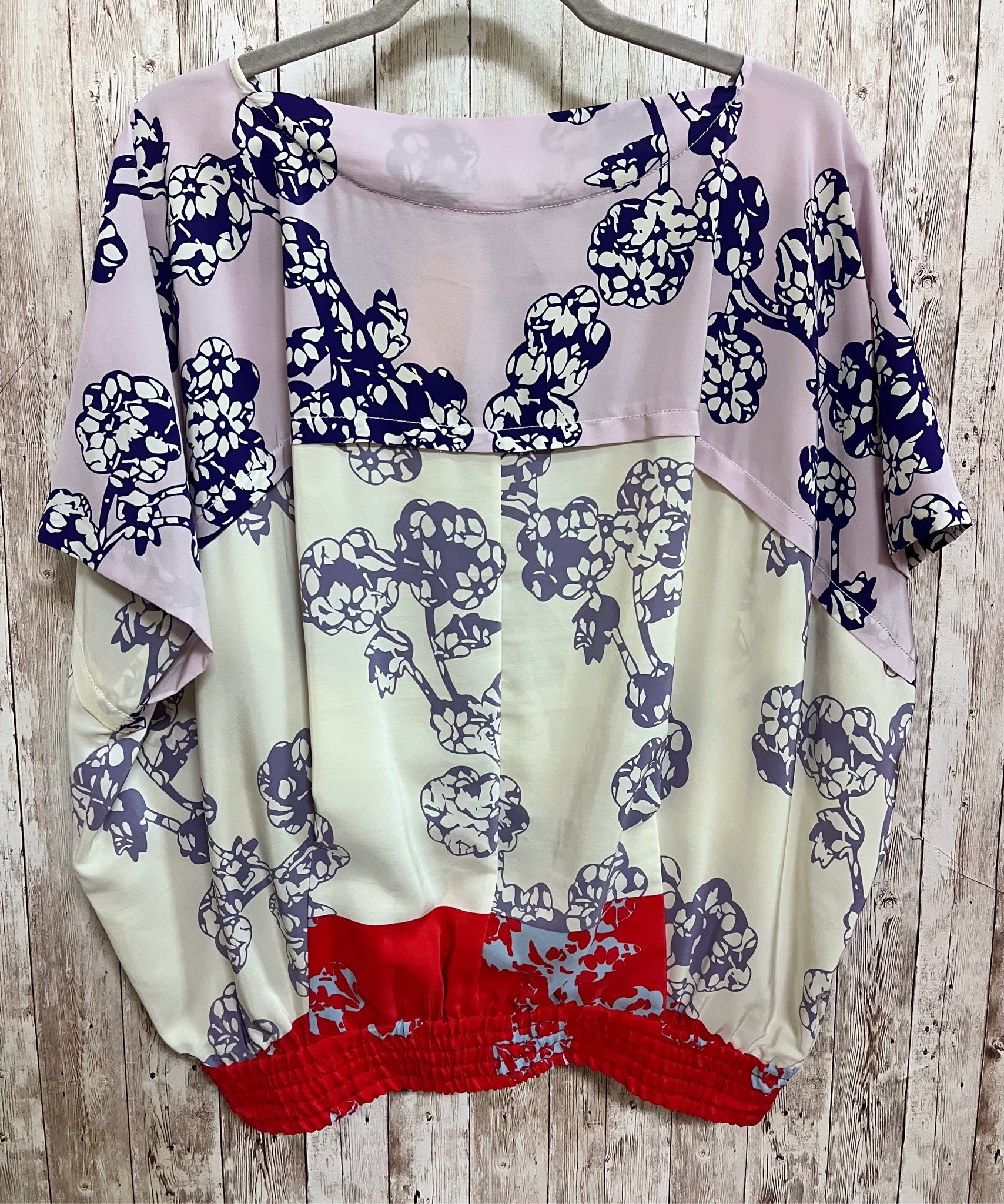 Size S DIANE VON FURSTEN VIOLET PRINT Top