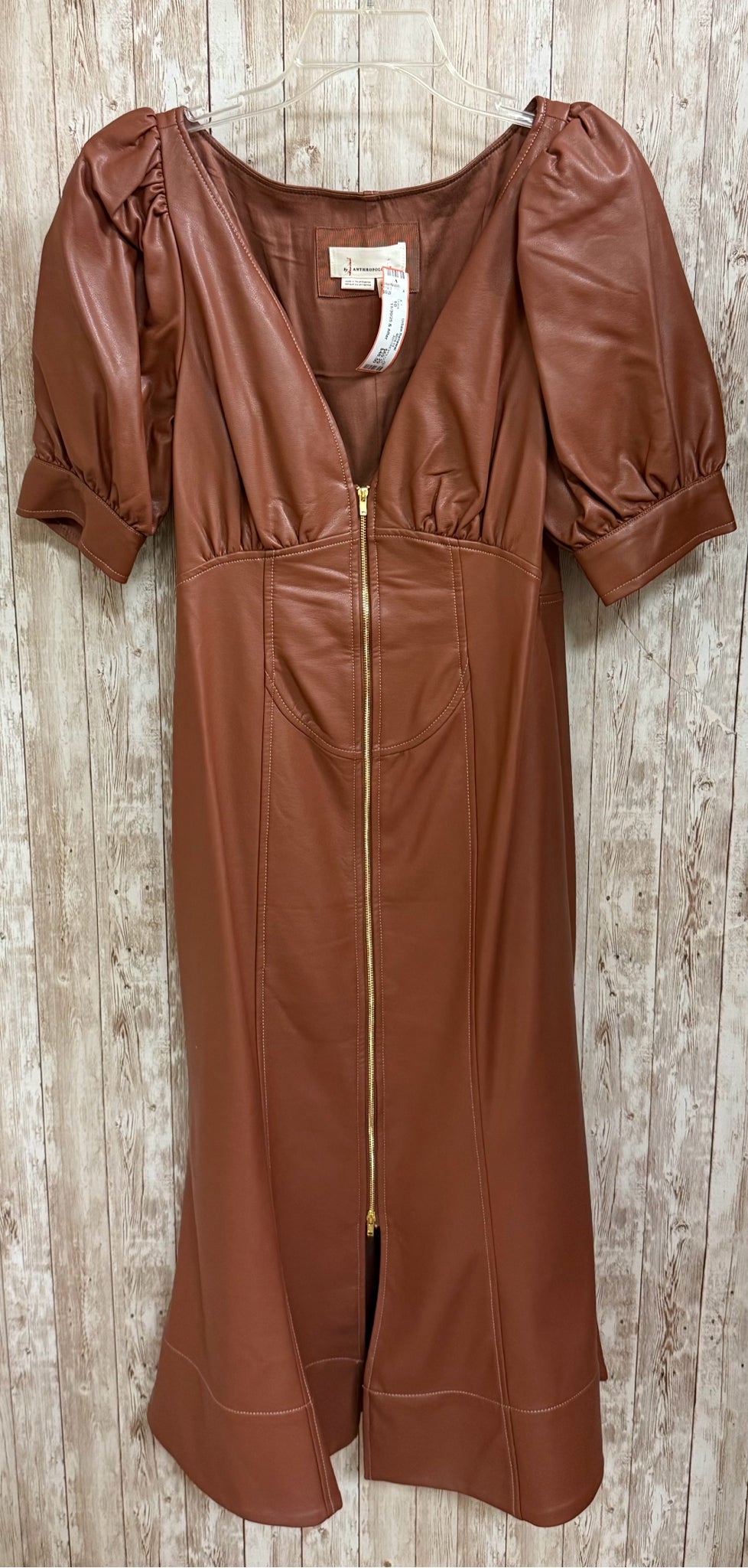 ANTHROPOLOGIE Size 10 COGNAC Dress