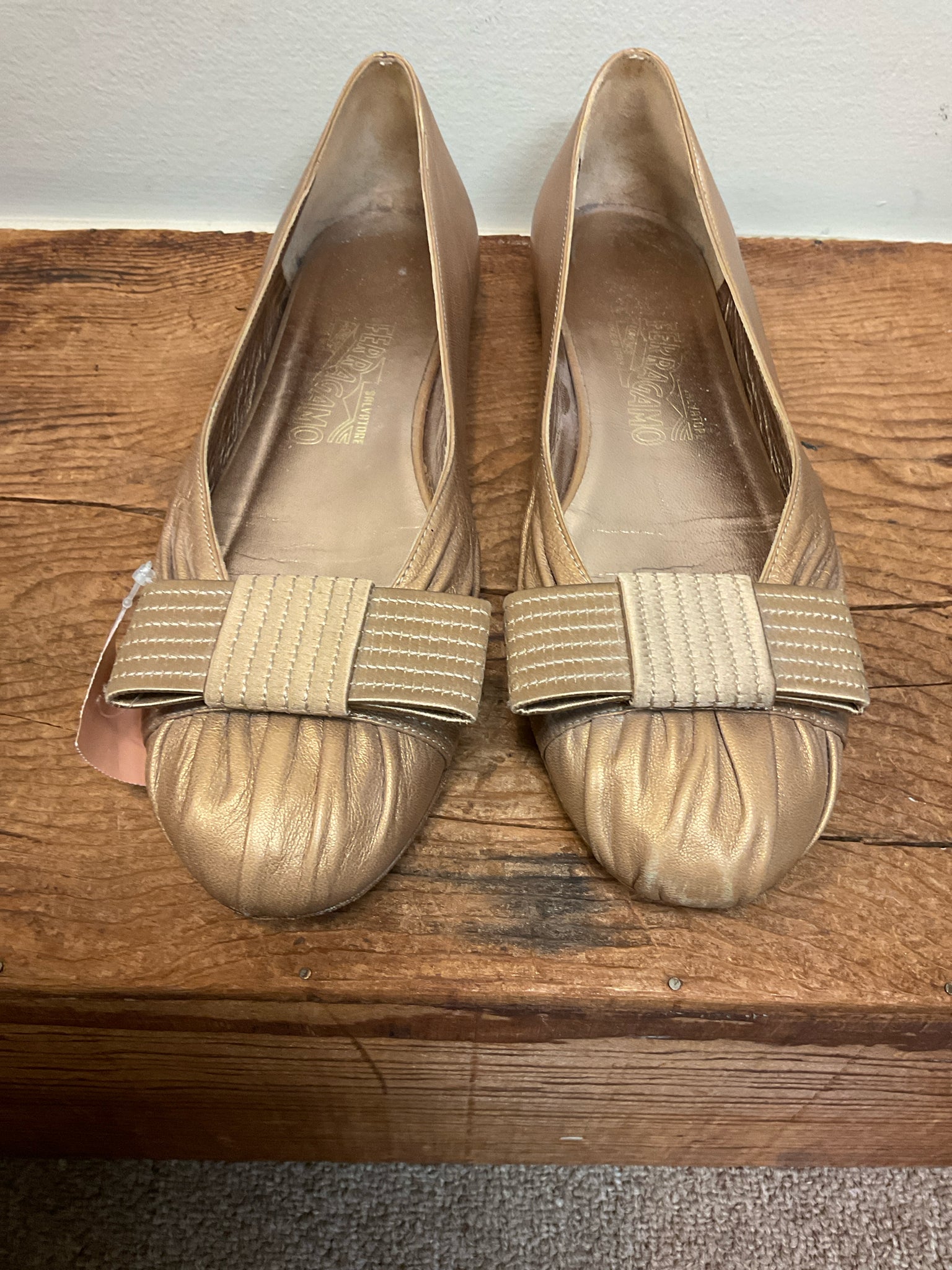 FERRAGAMO 9 Bronze SHOES