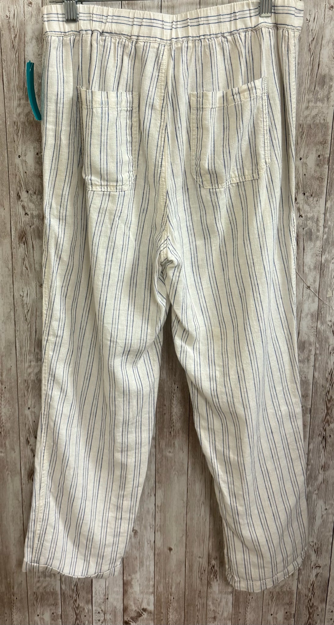 Size S ANTHROPOLOGIE WHITE AND BLUE STRIPE Pants