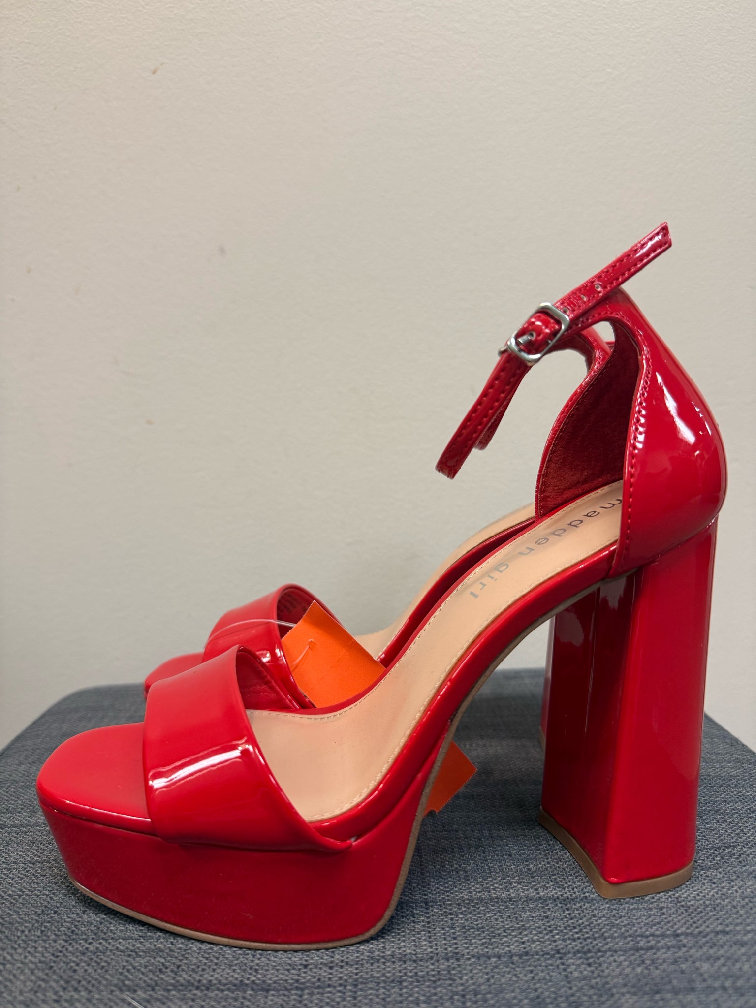 MADDEN GIRL 7 red patent SHOES
