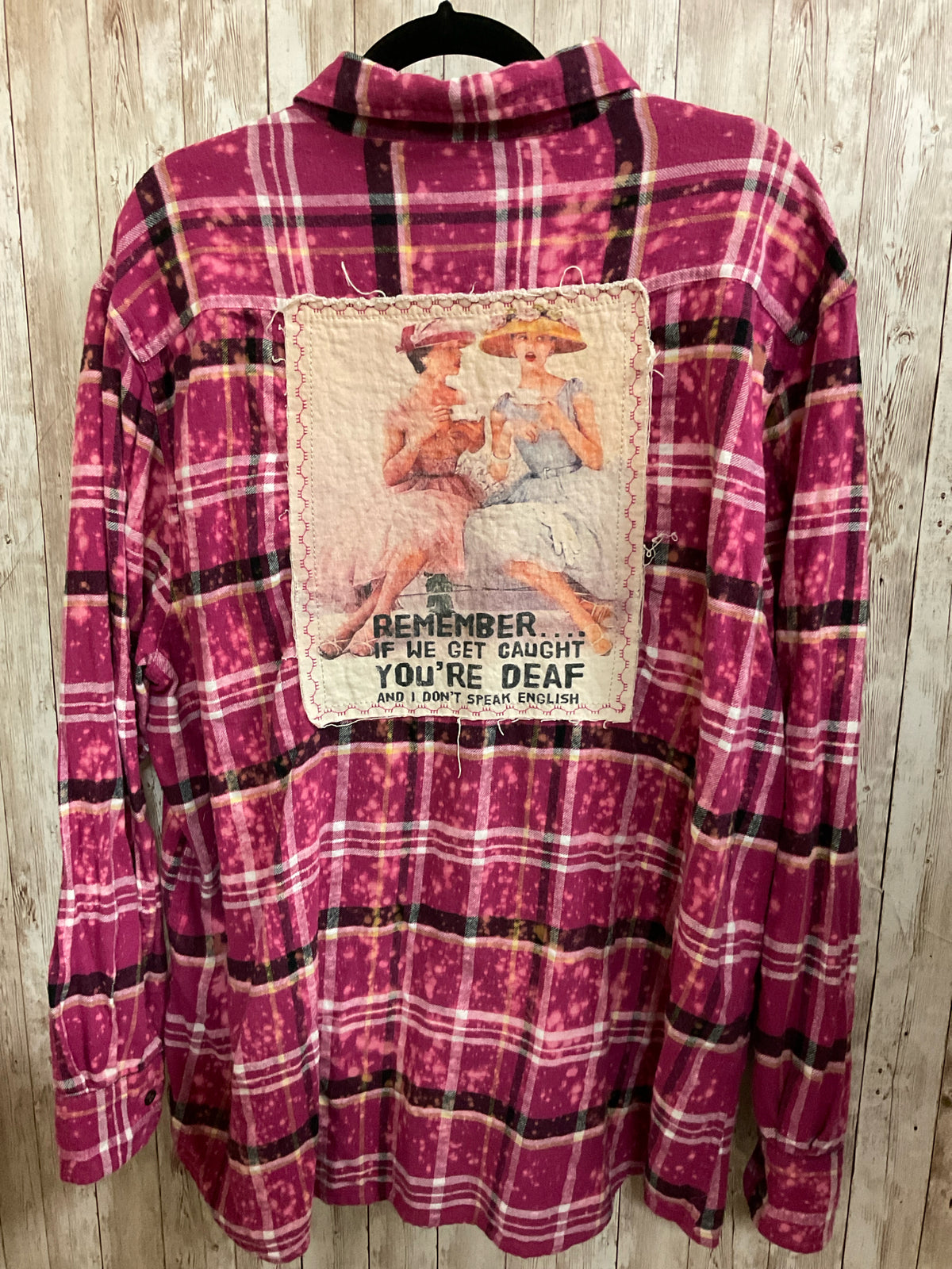 Size XXL ANGRY MINNOW PINK PLAID Top