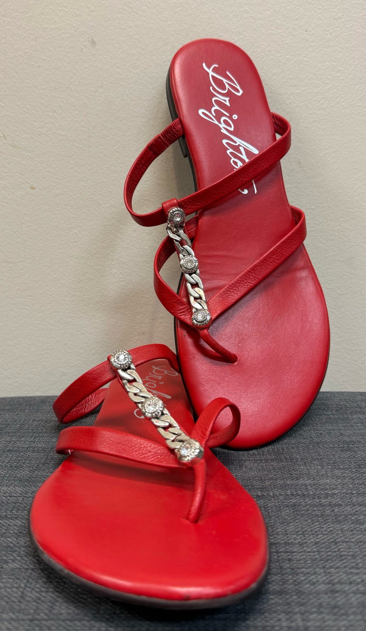 9.5 BRIGHTON Red Sandals