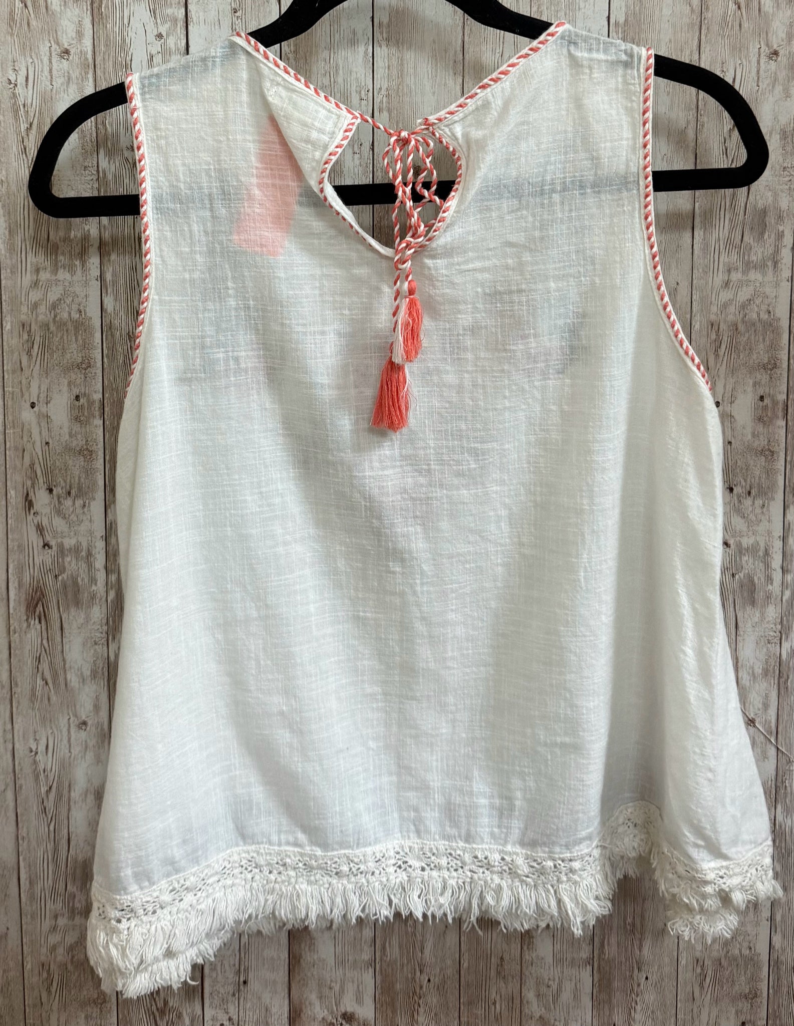 Size M MAX STUDIO WHITE FLORAL Top