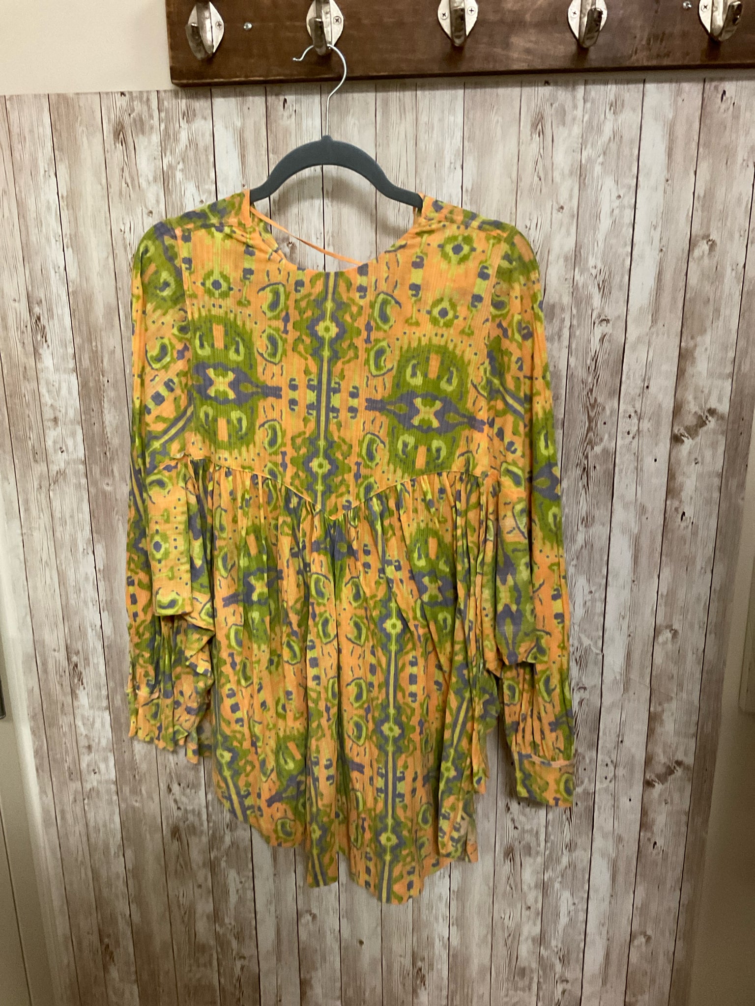 FREE PEOPLE Lime Print Women Size XS Tunic