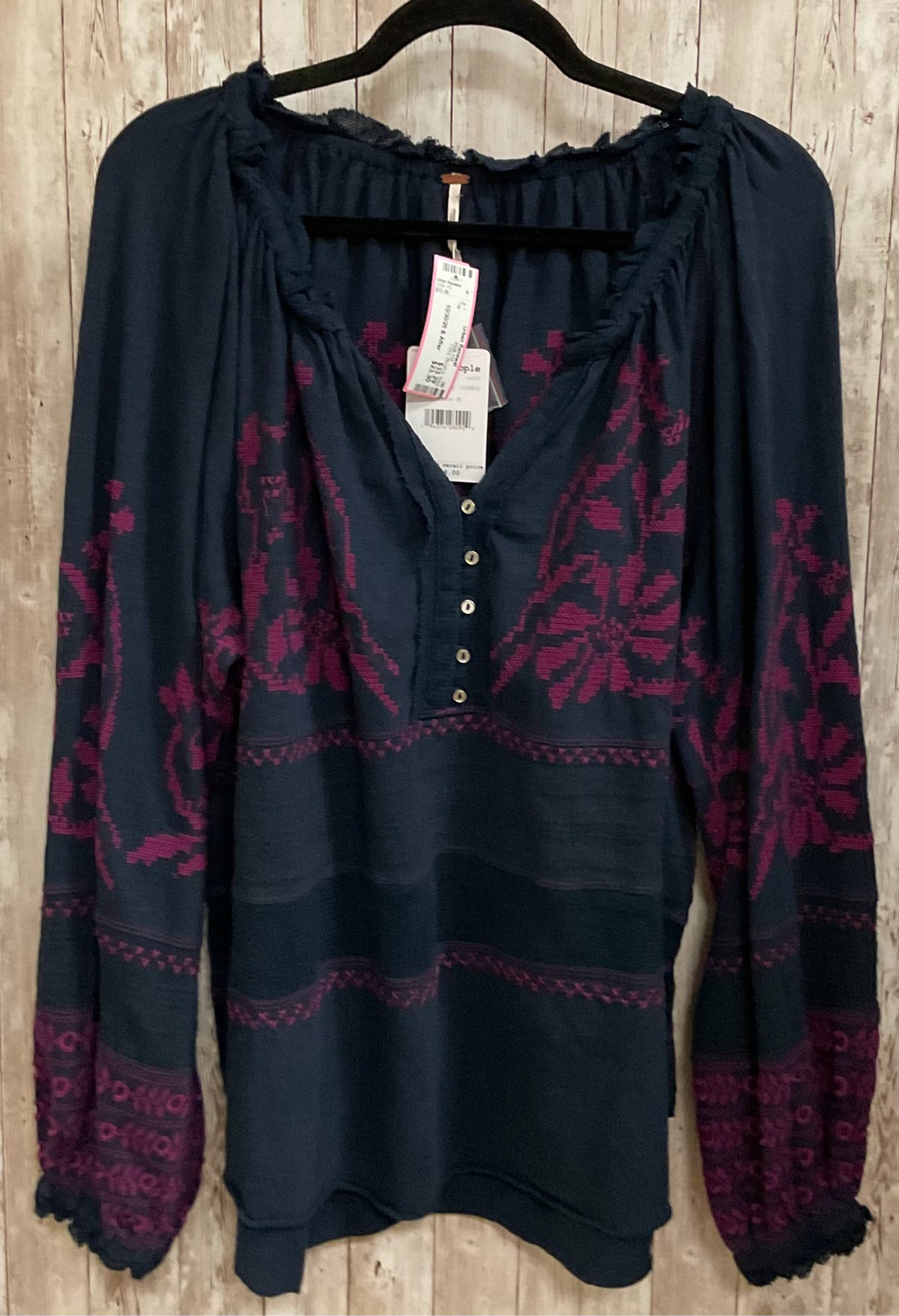 FREE PEOPLE Navy Top