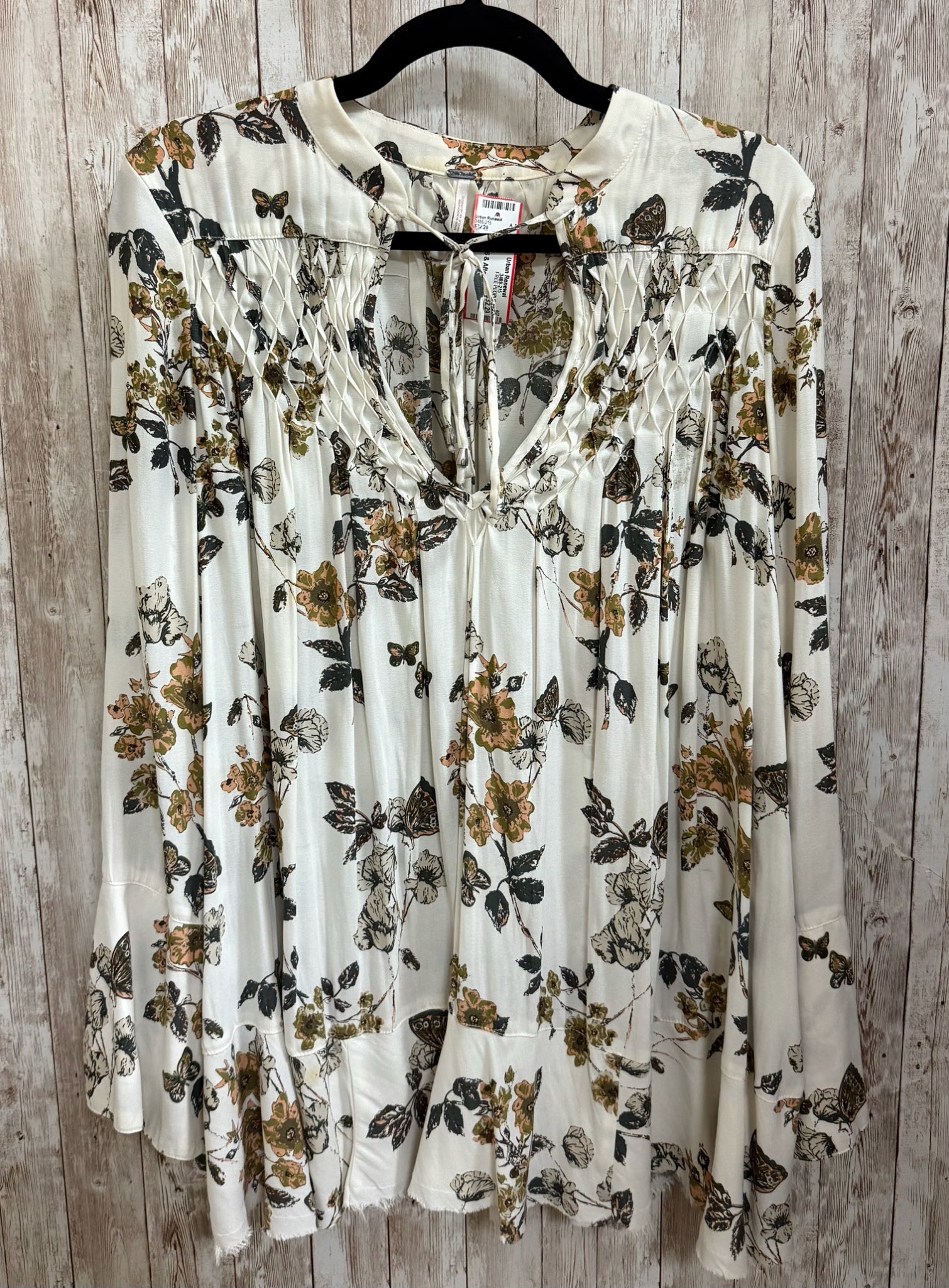 FREE PEOPLE IVORY FLORAL Women Size M Tunic