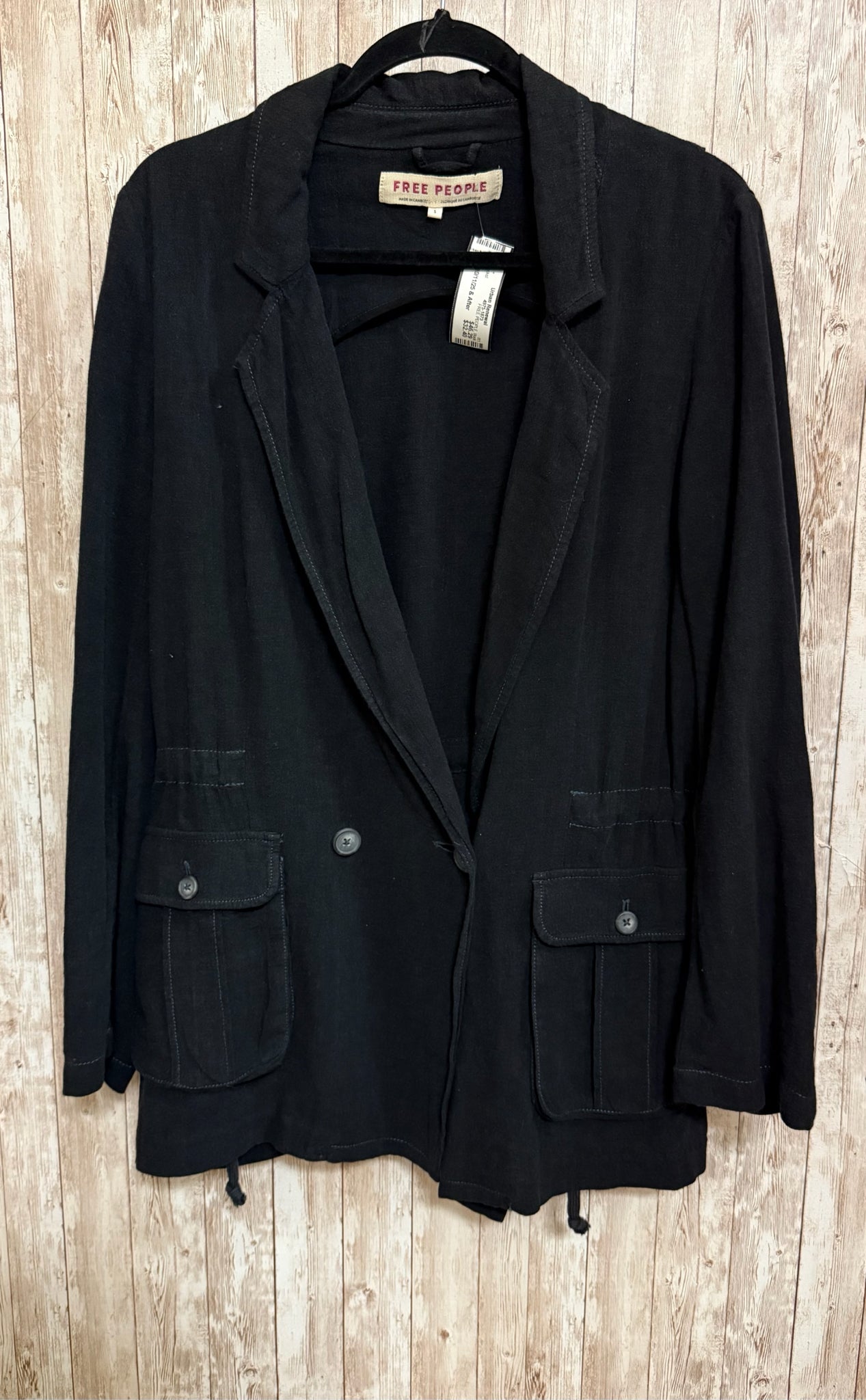Size S FREE PEOPLE Black Jacket