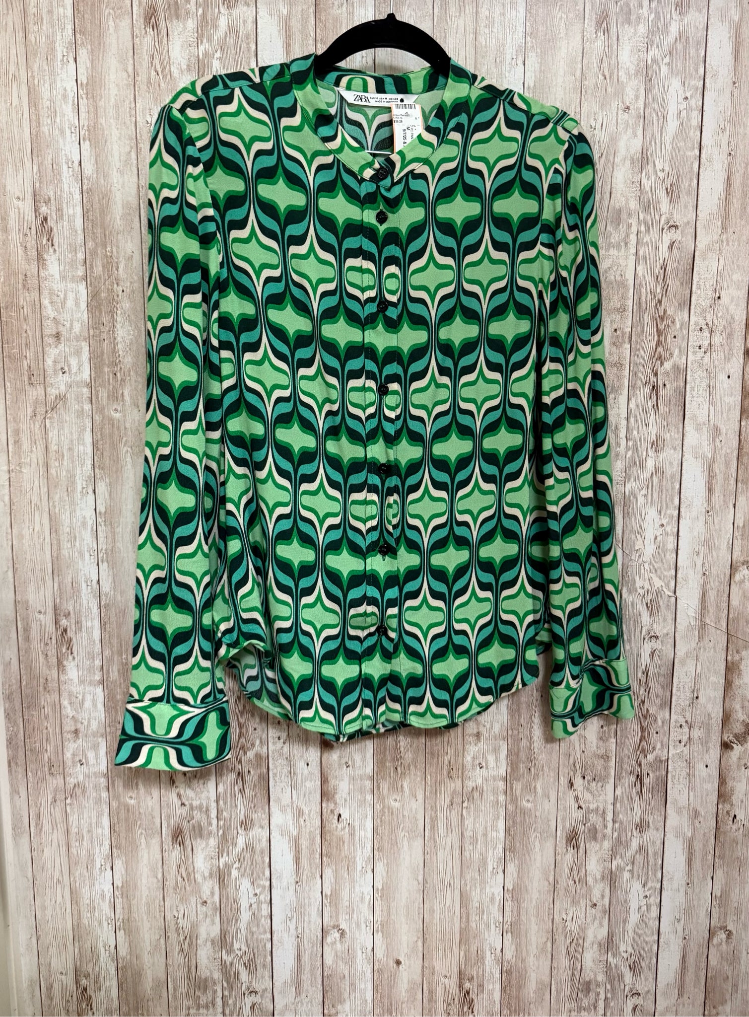 ZARA Size M GREEN MULTI 2 PC PANT SET