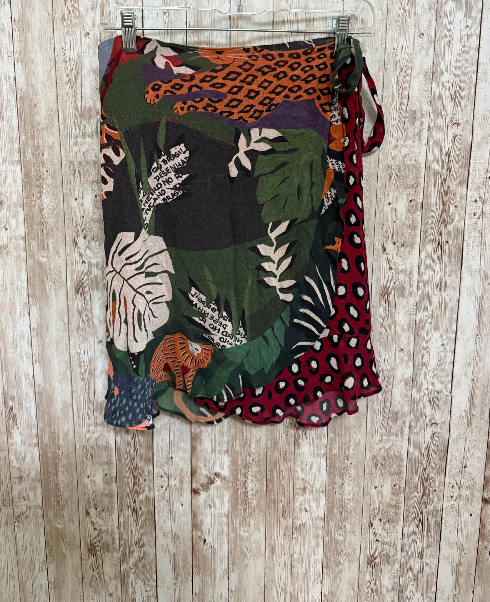 FARM RIO Size S BURGUNDY MULTI Skirt