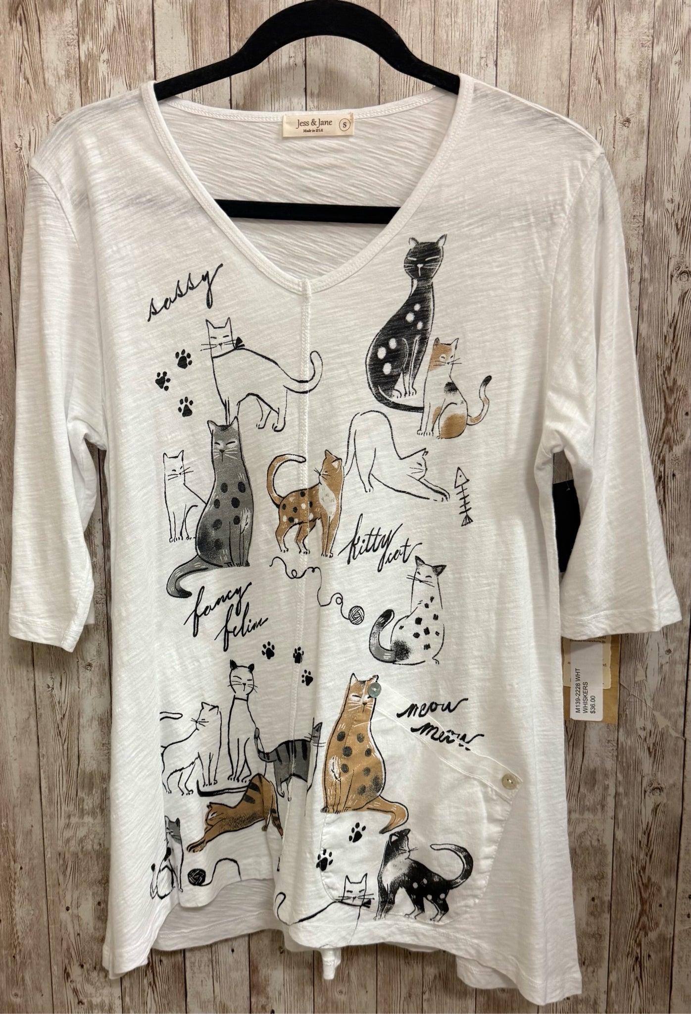 Size S JESS & JANE White Top