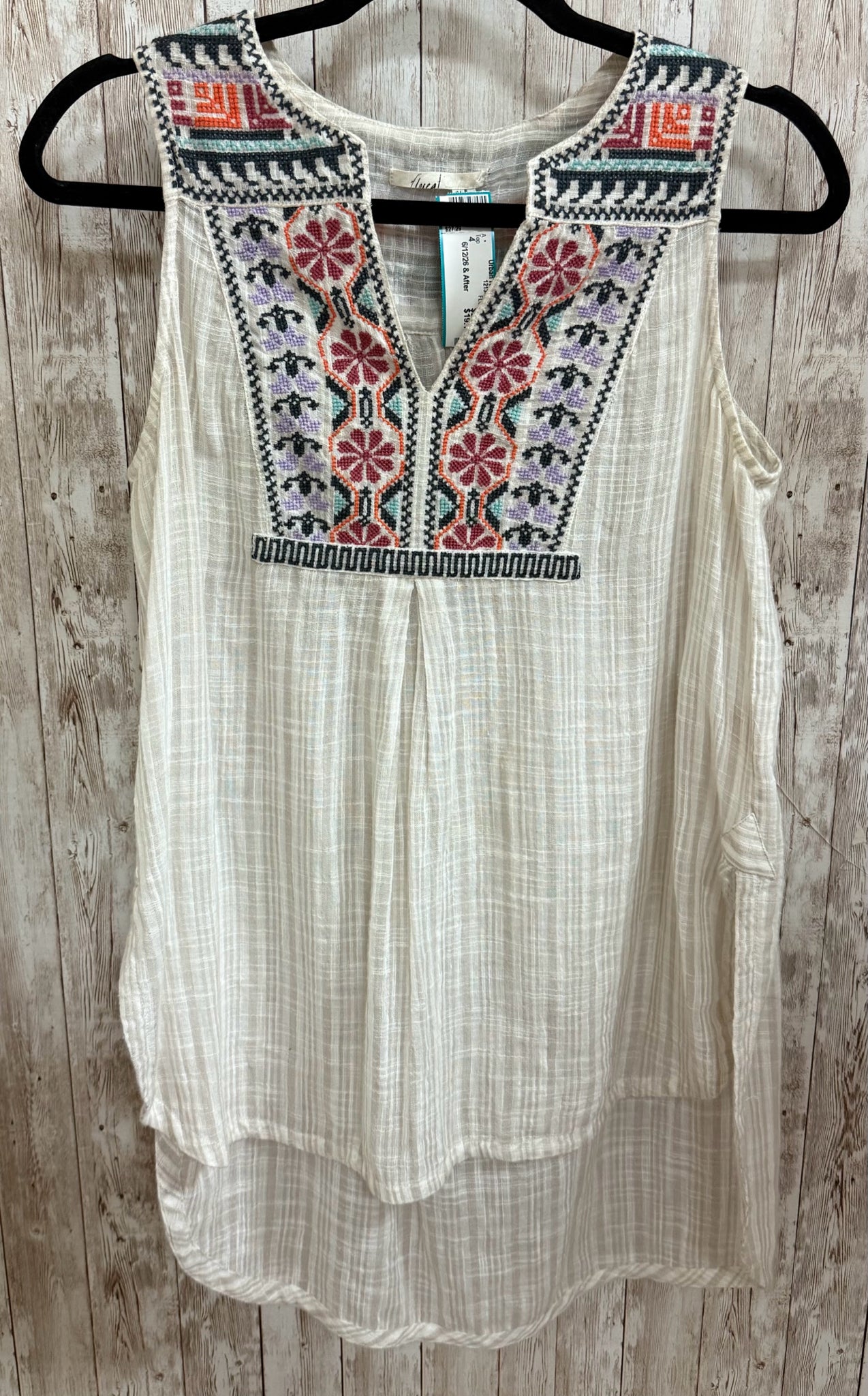 Size 4 FLOREAT Beige Top