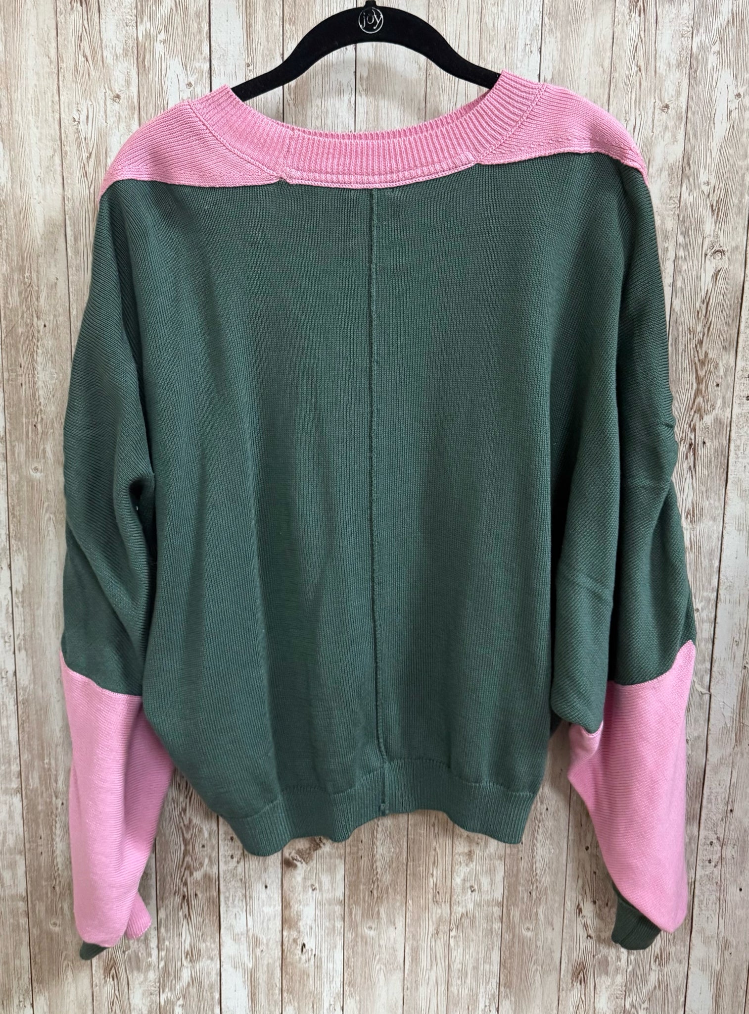 Size L MAEVE GREEN AND PINK Sweater