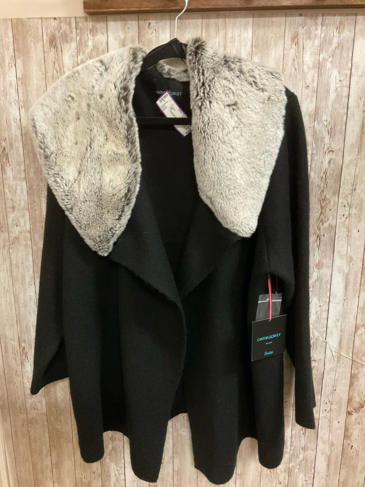 Size 2X CYNTHIA ROWLEY Black Cardigan