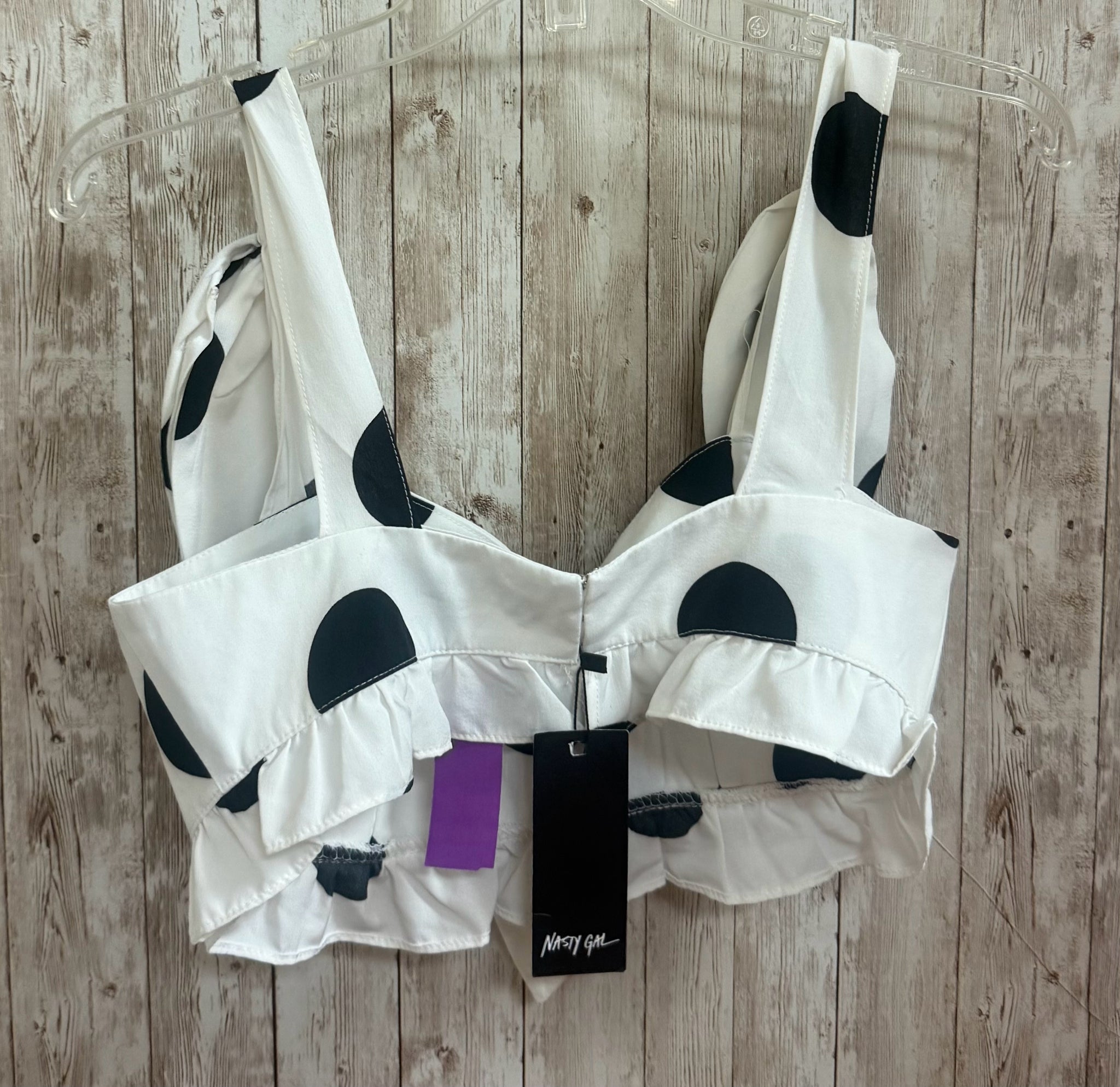 Size 8 NASTY GAL White and Black Top