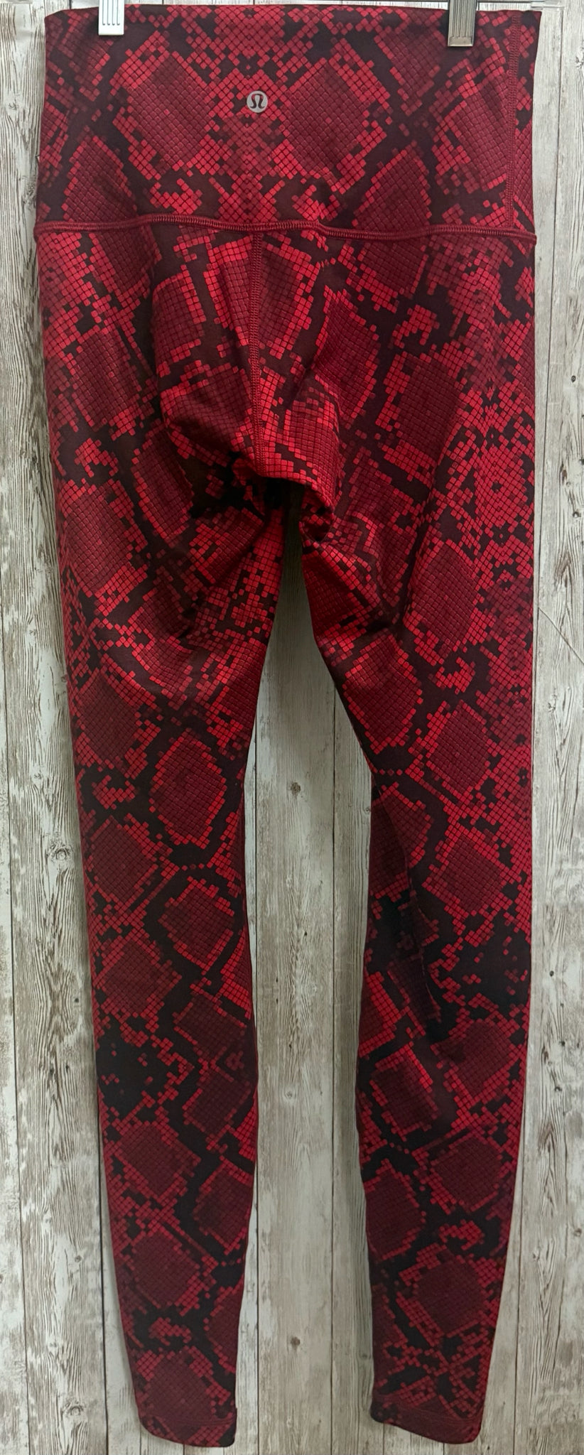 Size 6 LULULEMON Red Print Leggings