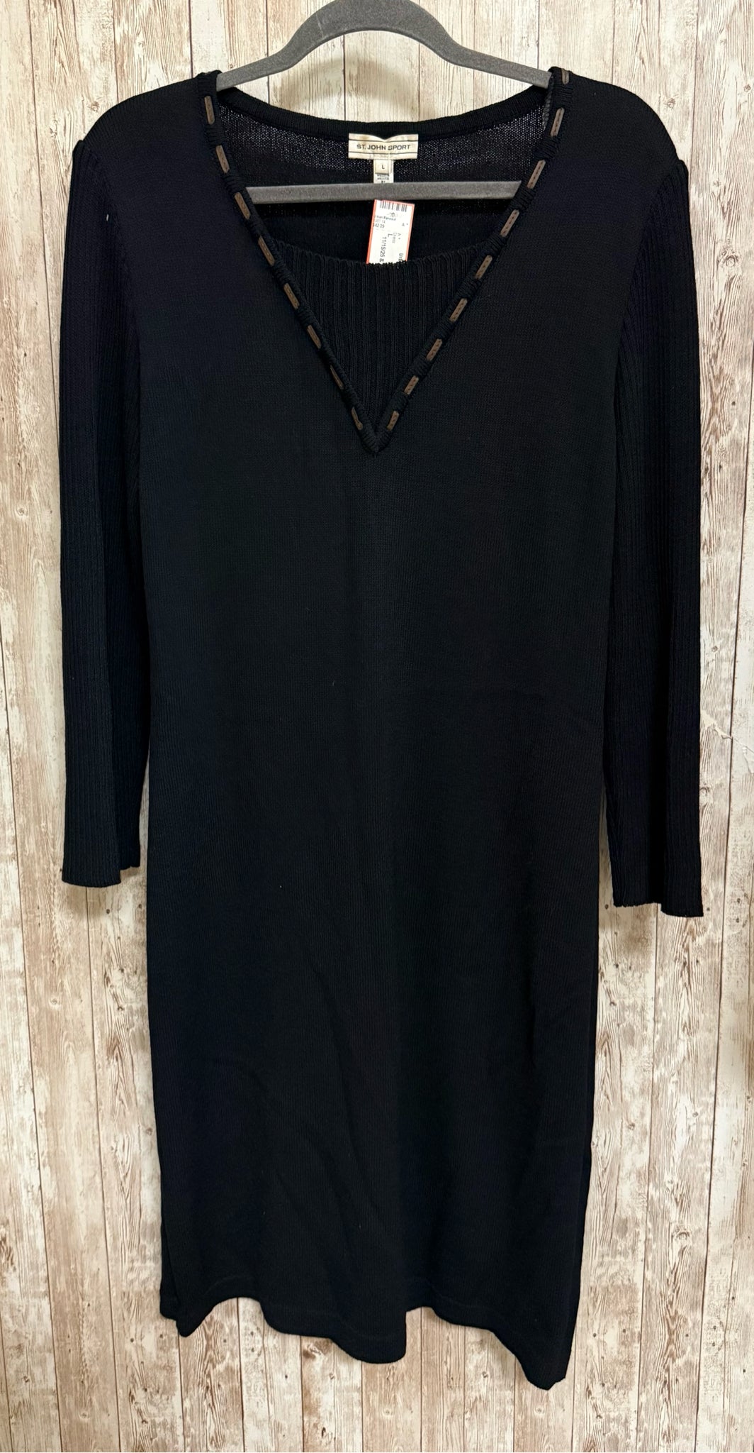 ST JOHN SPORT Size L Black Dress
