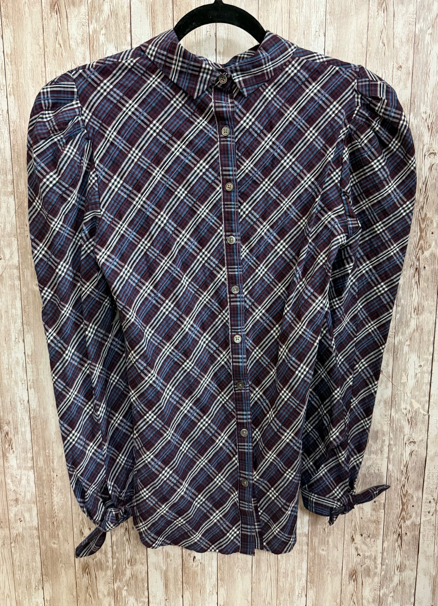 Size 4 VERONICA BEARD BLUE PLAID Top