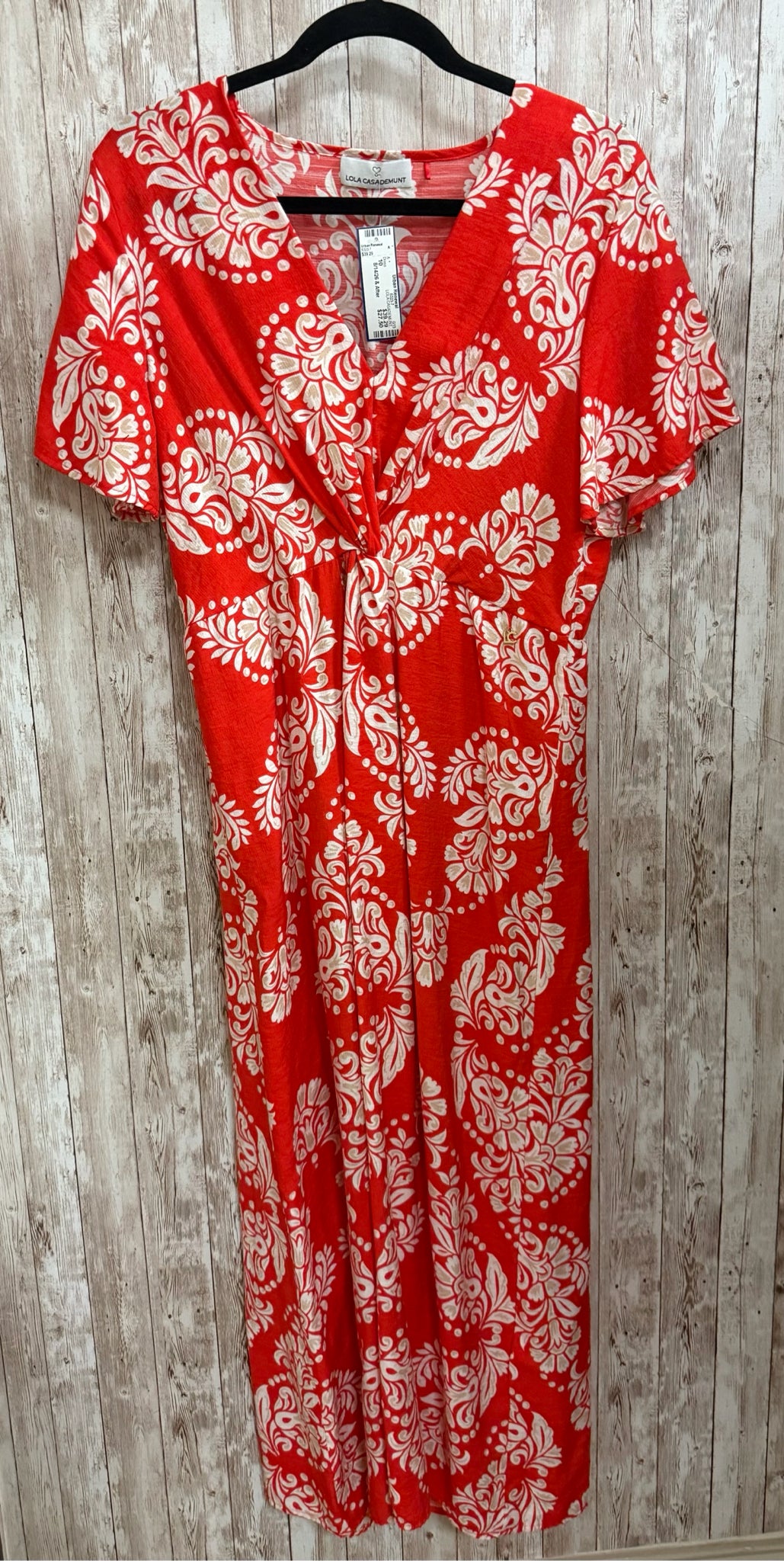 Size 10 LOLA CASADEMUNT RED AND WHITE PRINT Dress