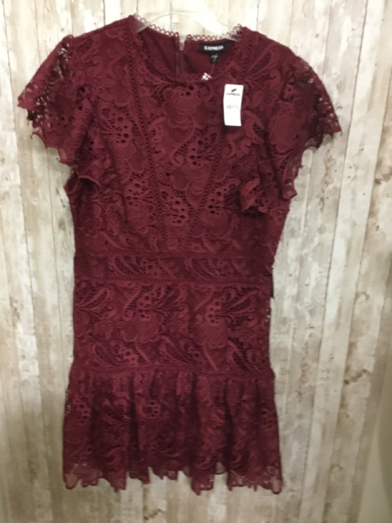 Size L EXPRESS Burgundy Dress