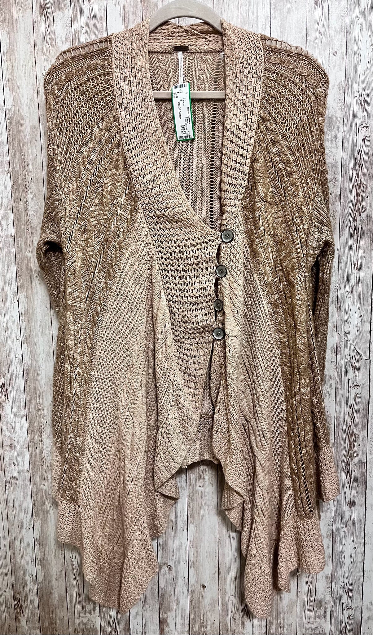 Size S FREE PEOPLE Tan Cardigan