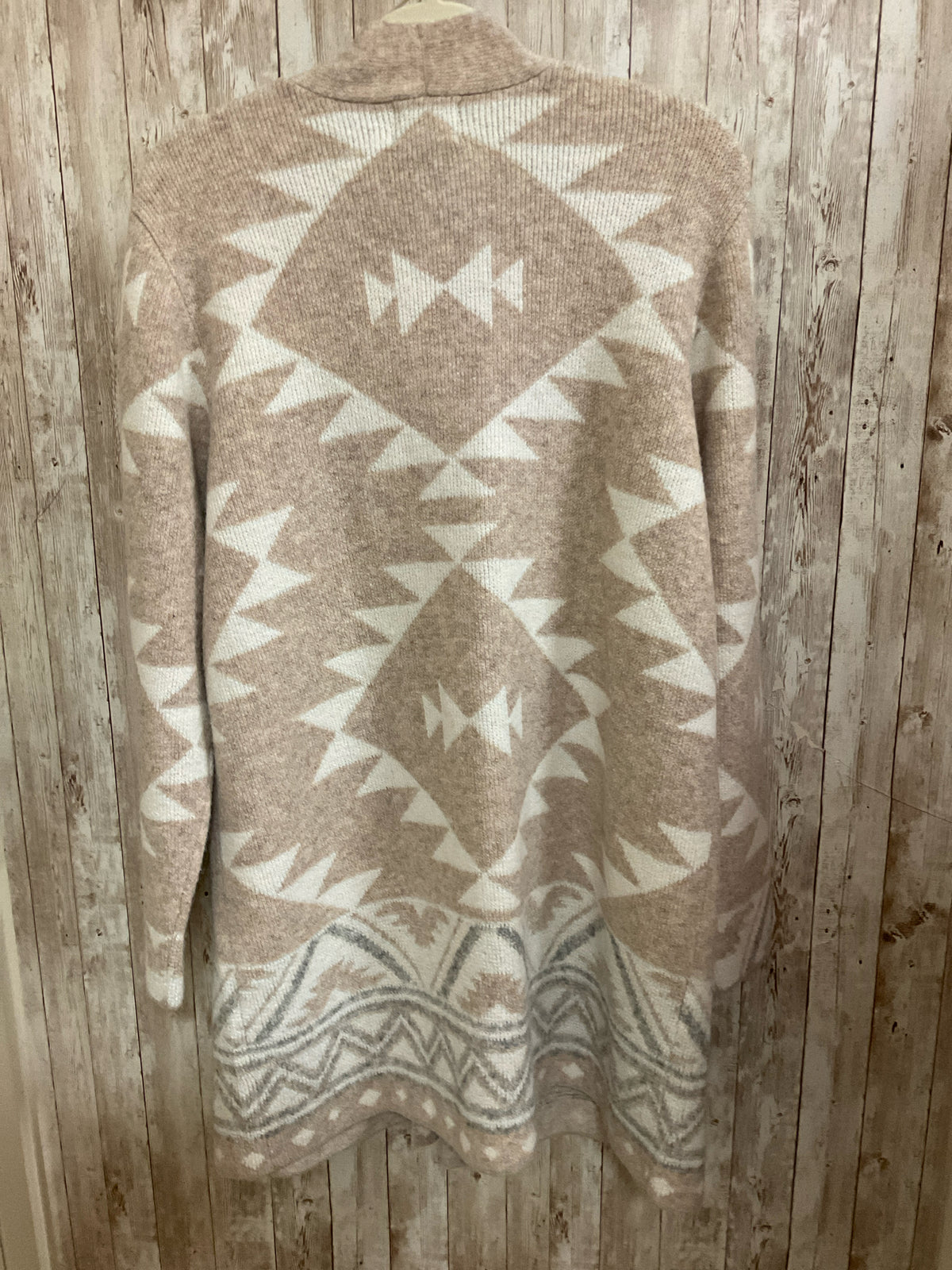 Size XL FRYE TAN AND WHITE Cardigan