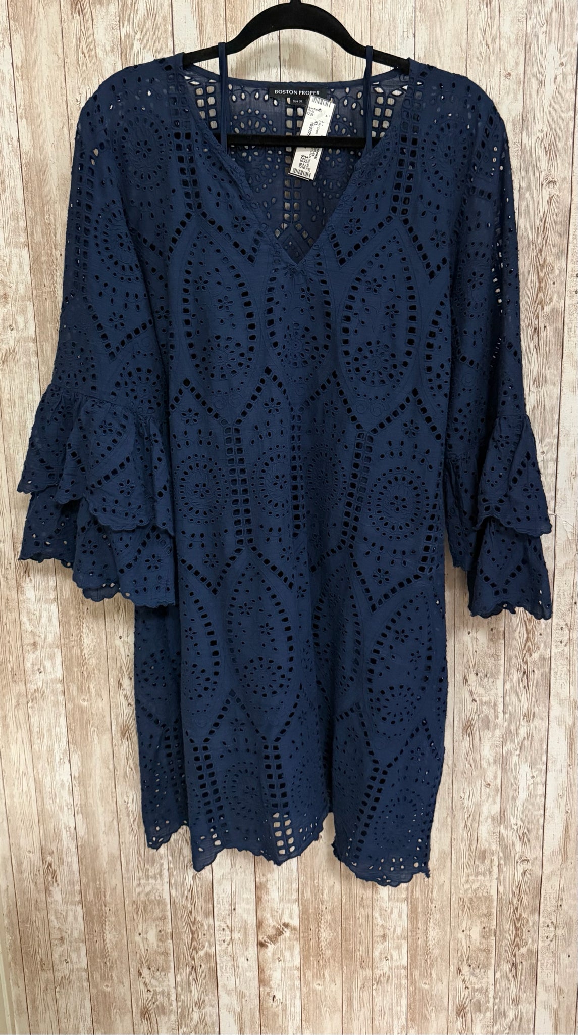 Size XL BOSTON PROPER Navy 2 PC Dress