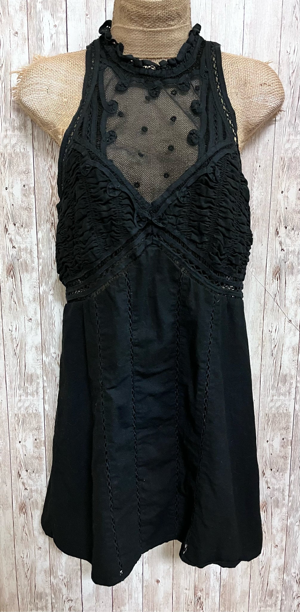 Size M FREE PEOPLE Black Top