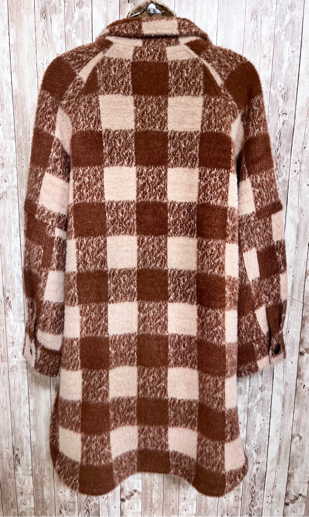 GREYLIN BROWN AND TAN PLAID Coat