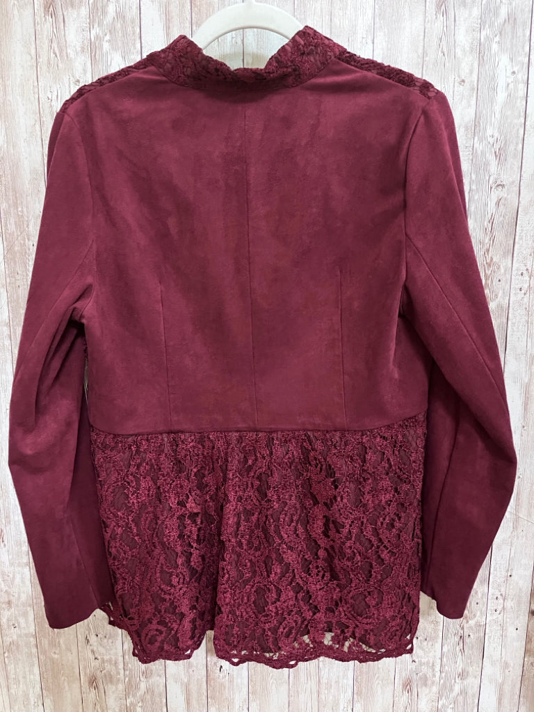 CHICO'S Size M Burgundy Jacket