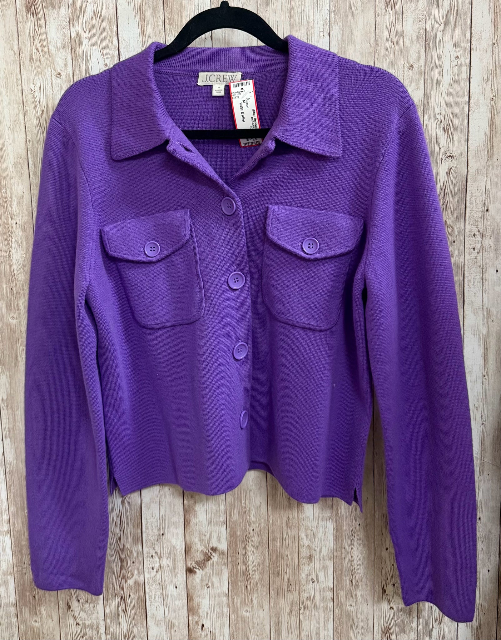 Size M J.CREW Purple Cardigan