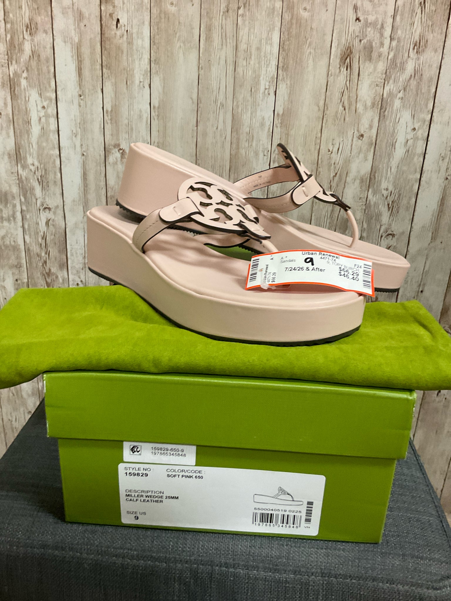 9 TORY BURCH BABY PINK Sandals