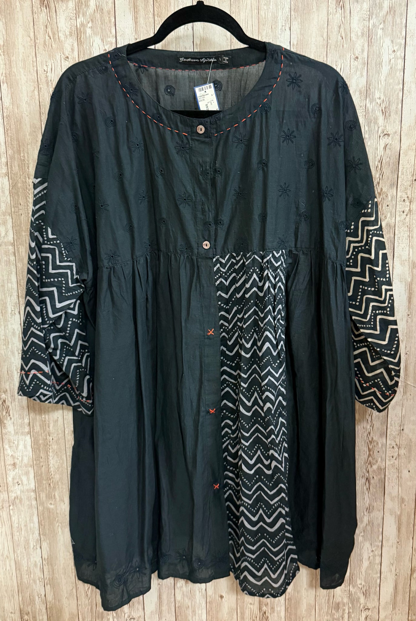GUDRUN SJODEN Black Women Size L Tunic
