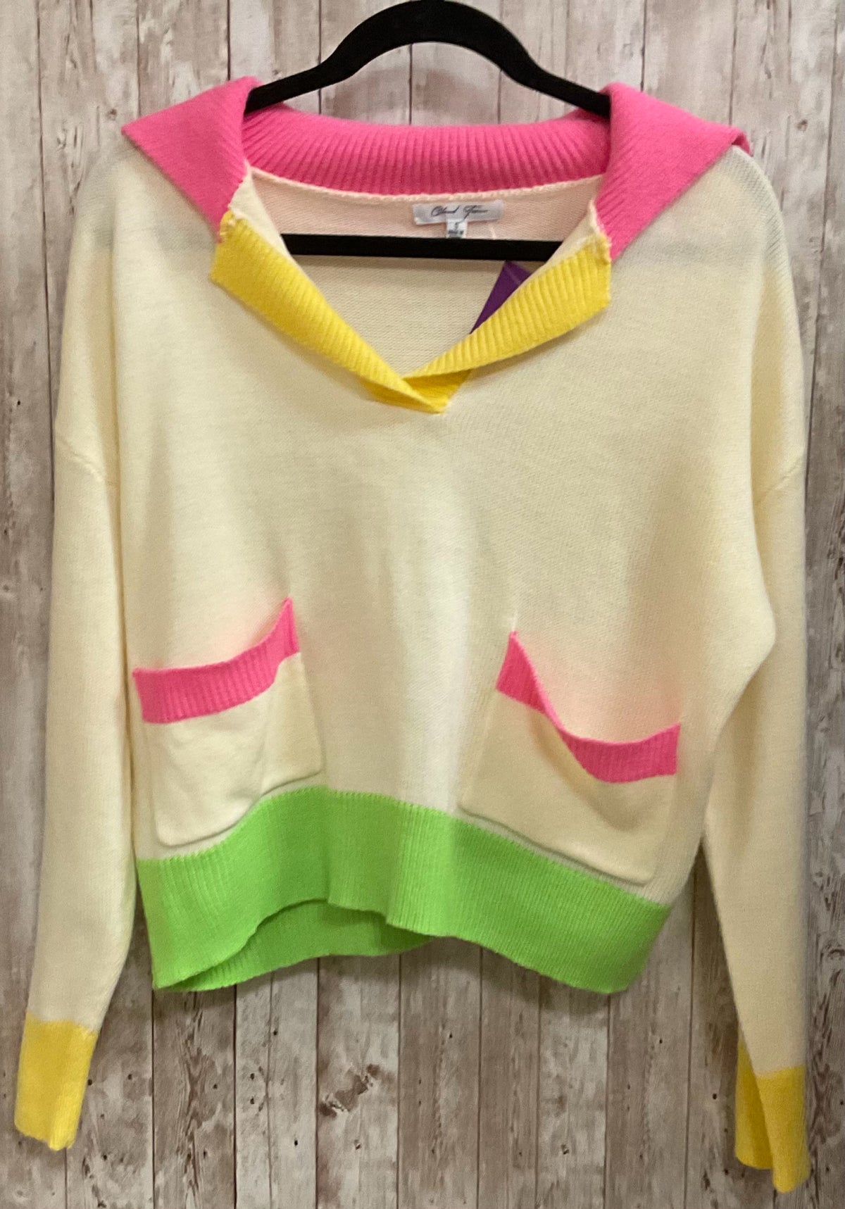 Size S CLOUD 10 CREAM AND PINK Sweater